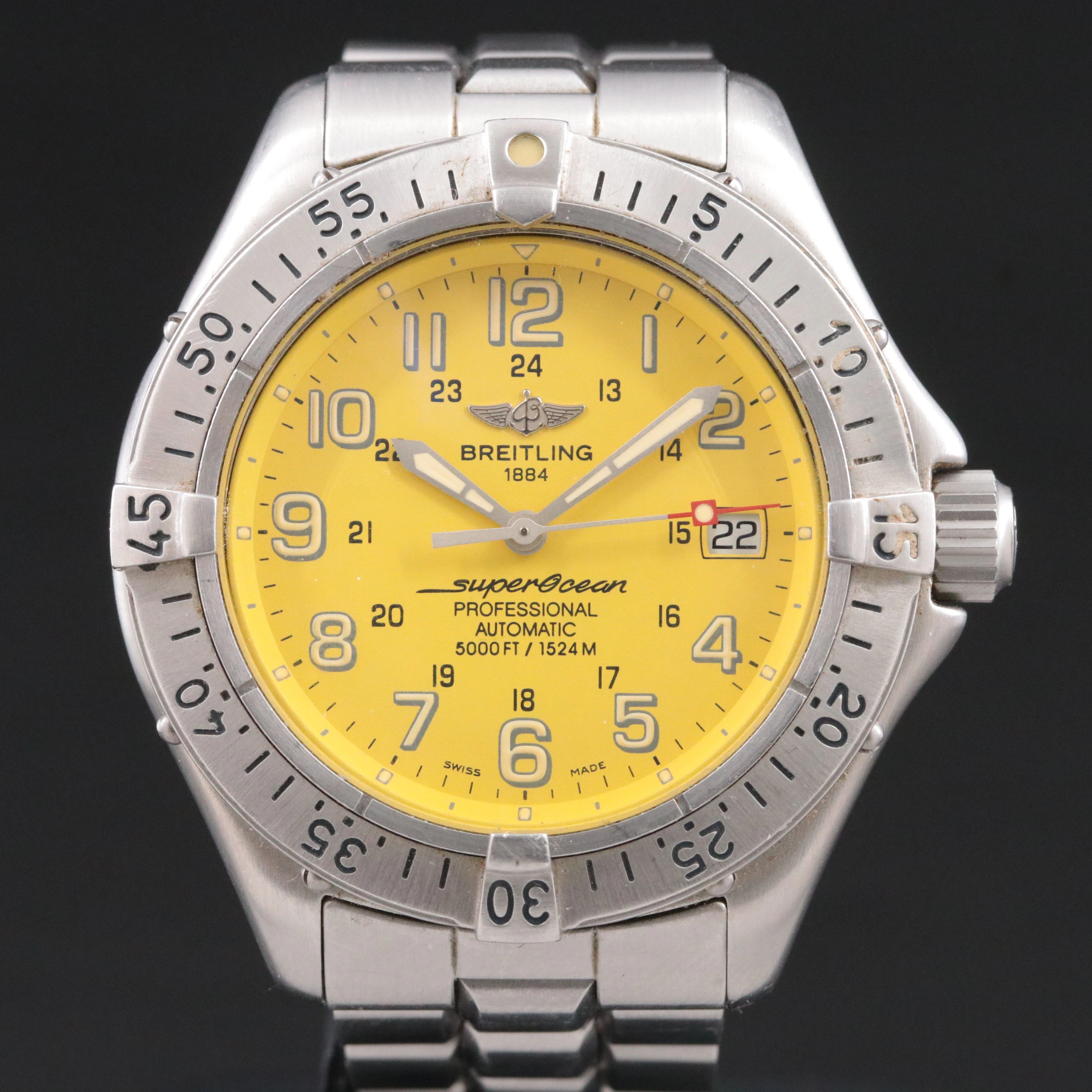 Breitling Superocean Professional Automatic 5000Ft Steel Watch Ref. A17045