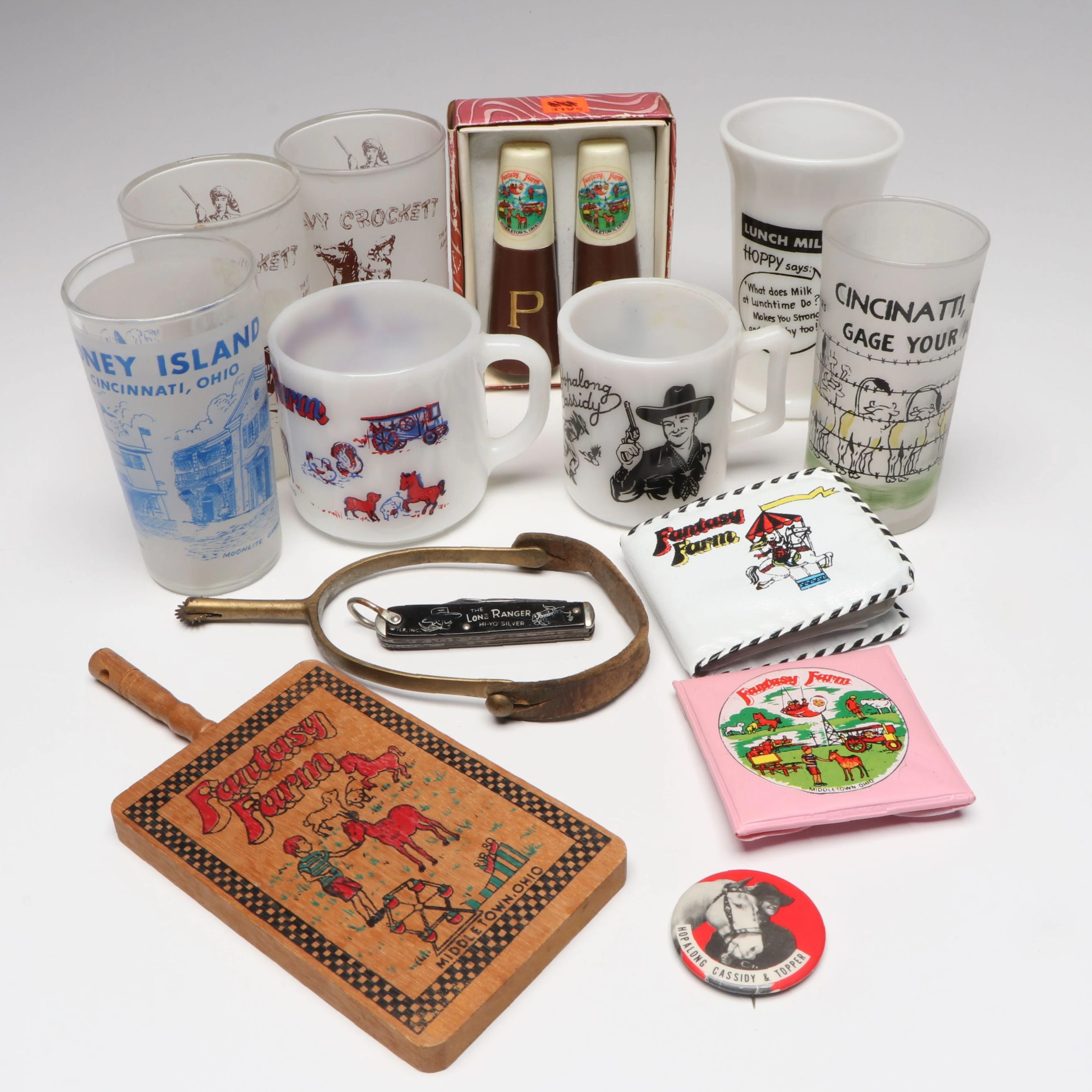 Hopalong Cassidy, The Lone Ranger and Other Vintage Tableware and Memorabilia