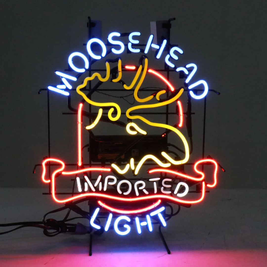 Moosehead Light Beer Neon Advertising Sign