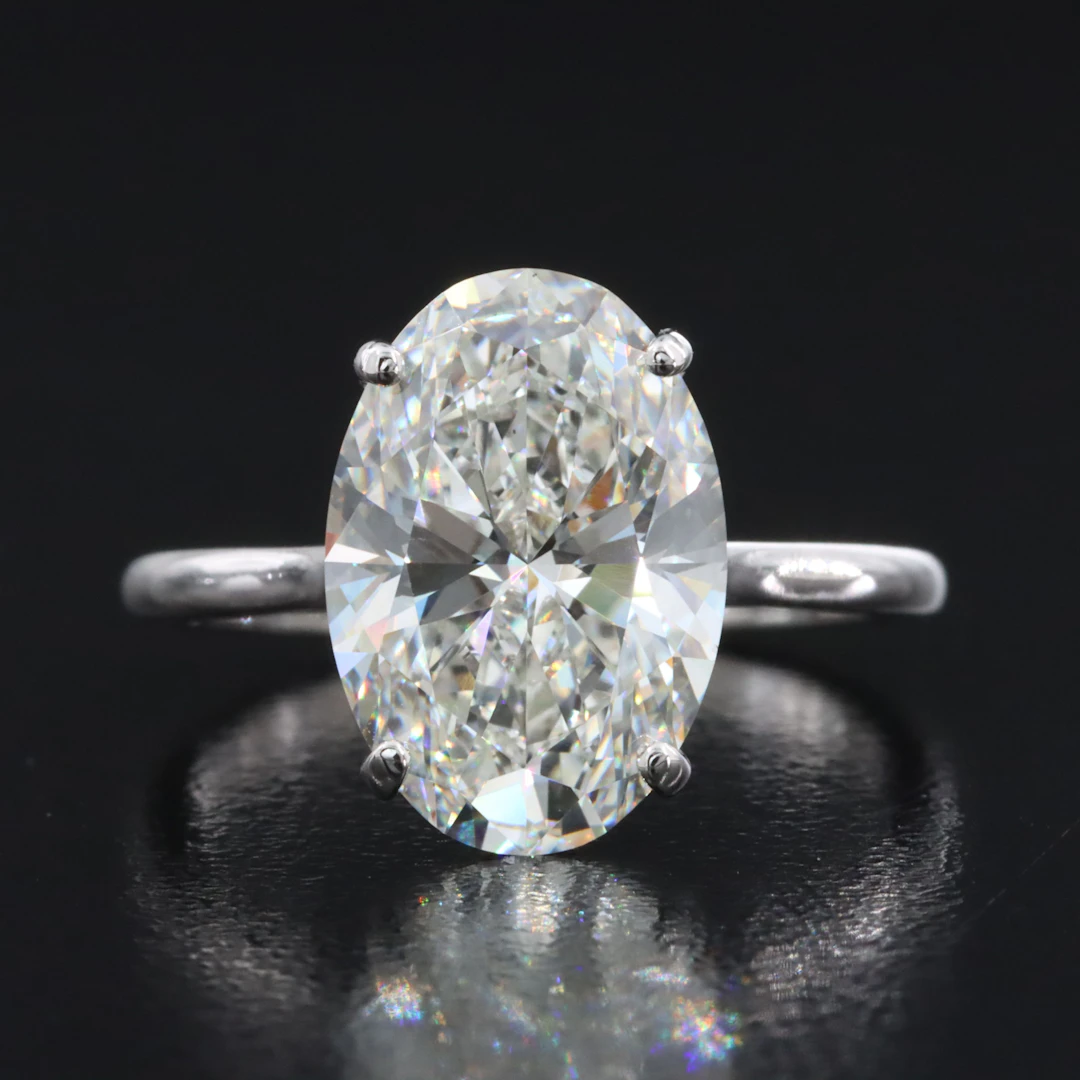 14K 5.00 CT Lab Grown Diamond Ring with IGI Report