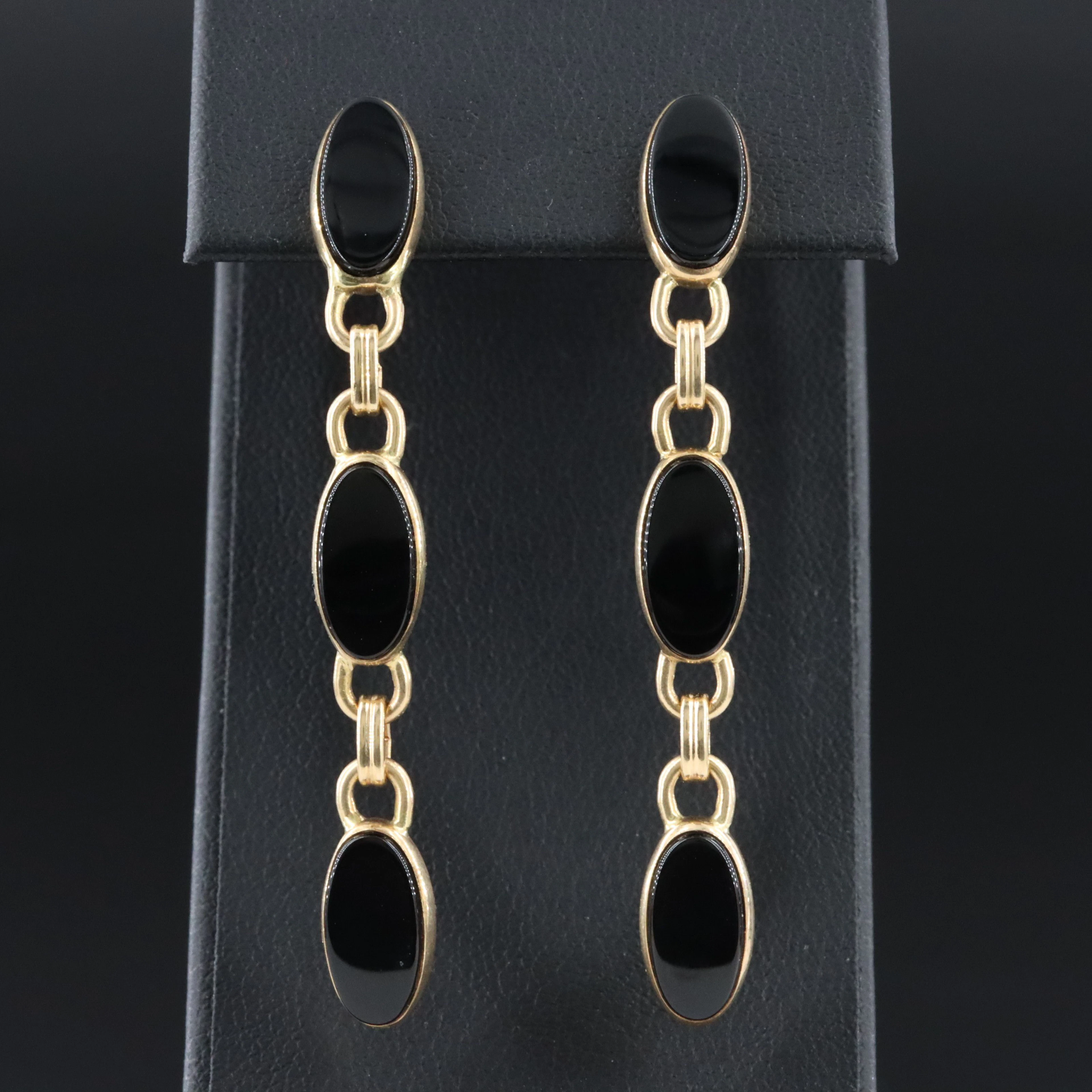 14K Black Onyx Earrings