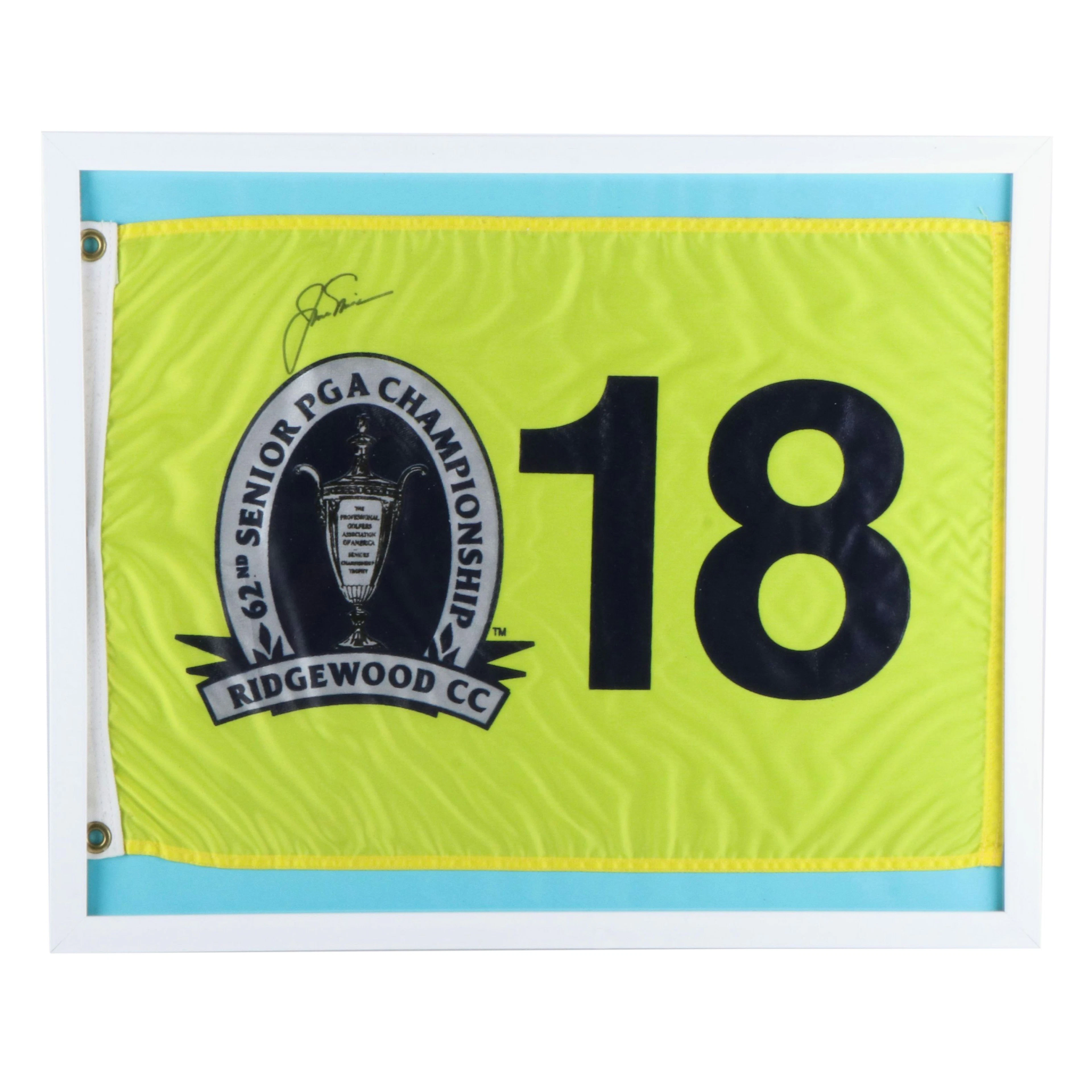 Jack Nicklaus Signed Senior PGA Flag, with JSA COA