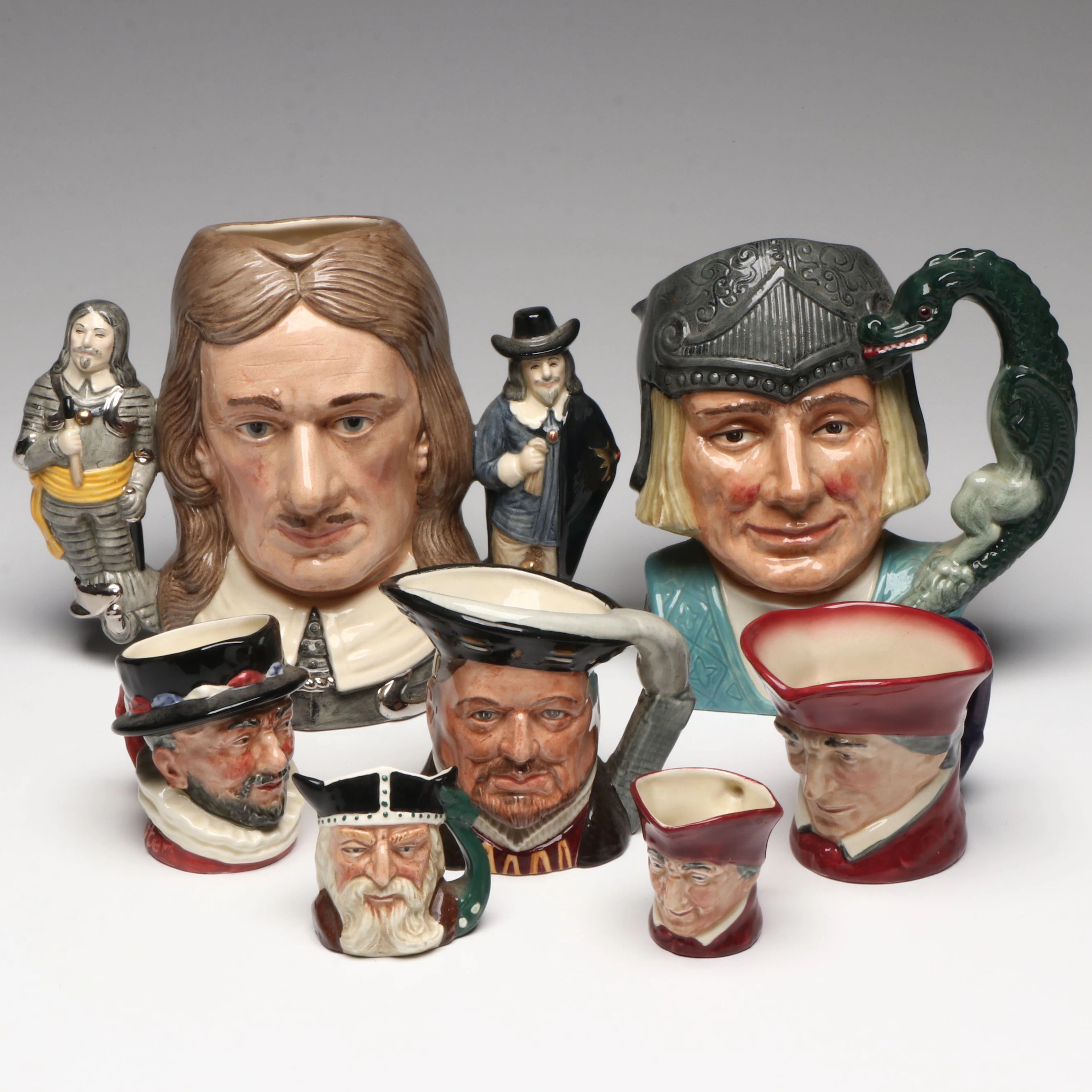Royal Doulton Limited Edition "Oliver Cromwell" and More Toby Jugs
