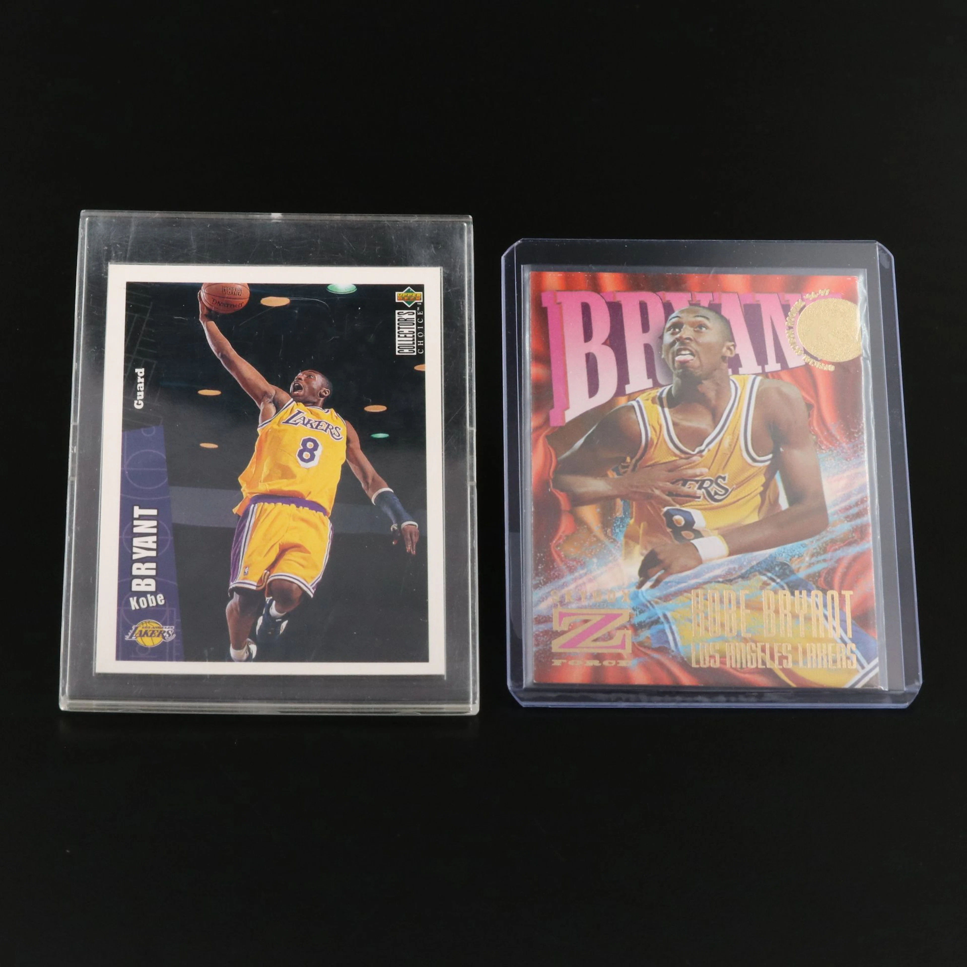 1996 Skybox Z-Force and Upper Deck Kobe Bryant Rookie Basketball Cards