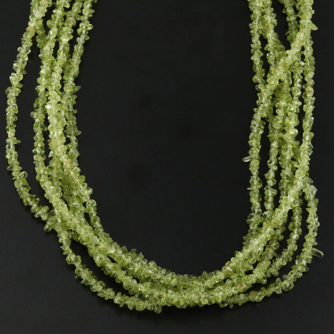 Silpada Peridot Torsade Necklace with Sterling Clasp