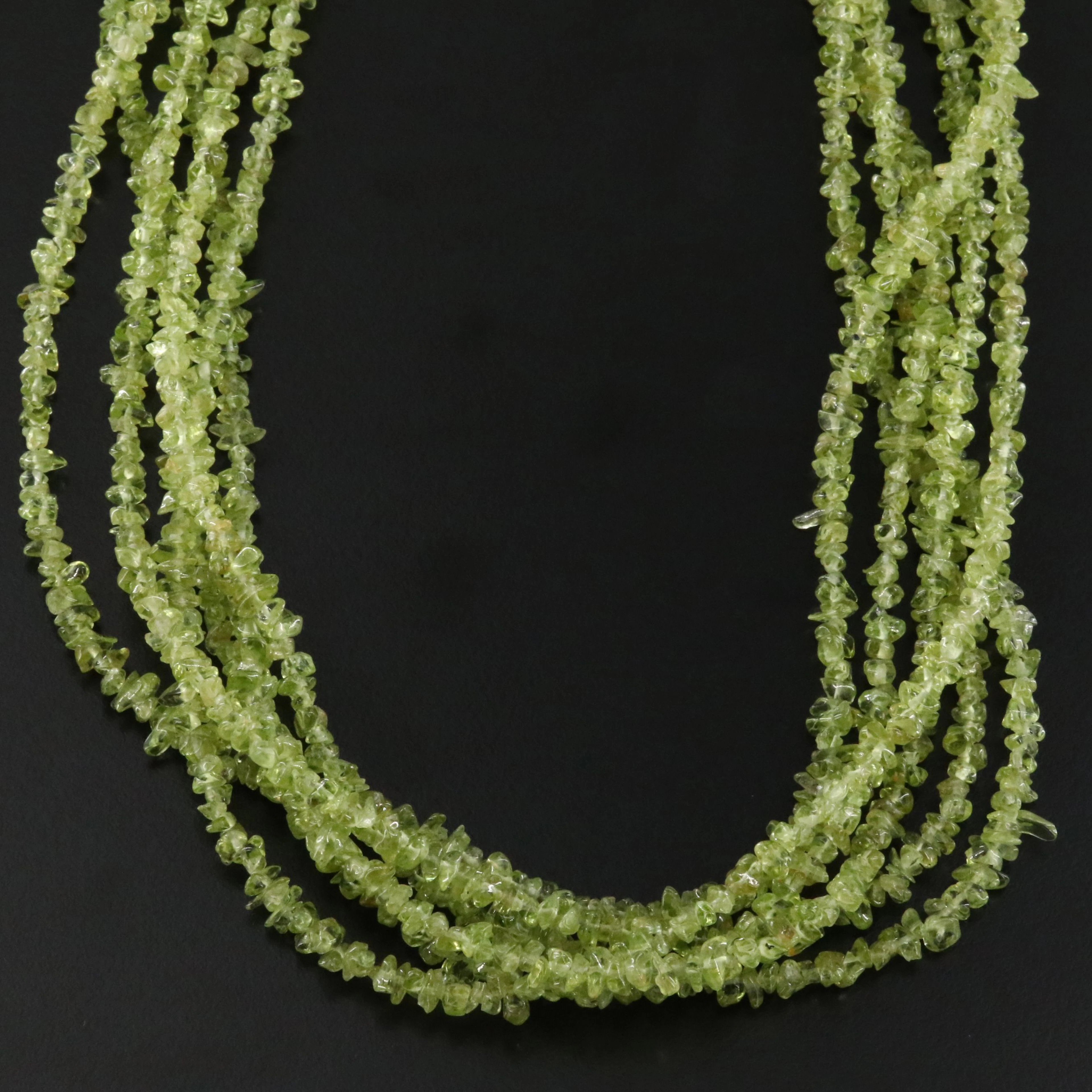 Silpada Peridot Torsade Necklace with Sterling Clasp