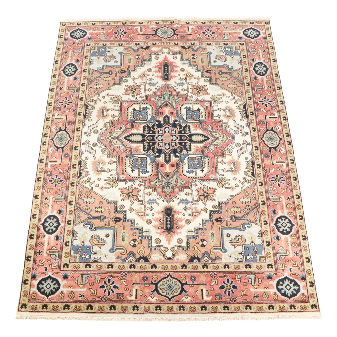 8'10 x 12'2 Hand-Knotted Pakistani Jaipur Style Area Rug