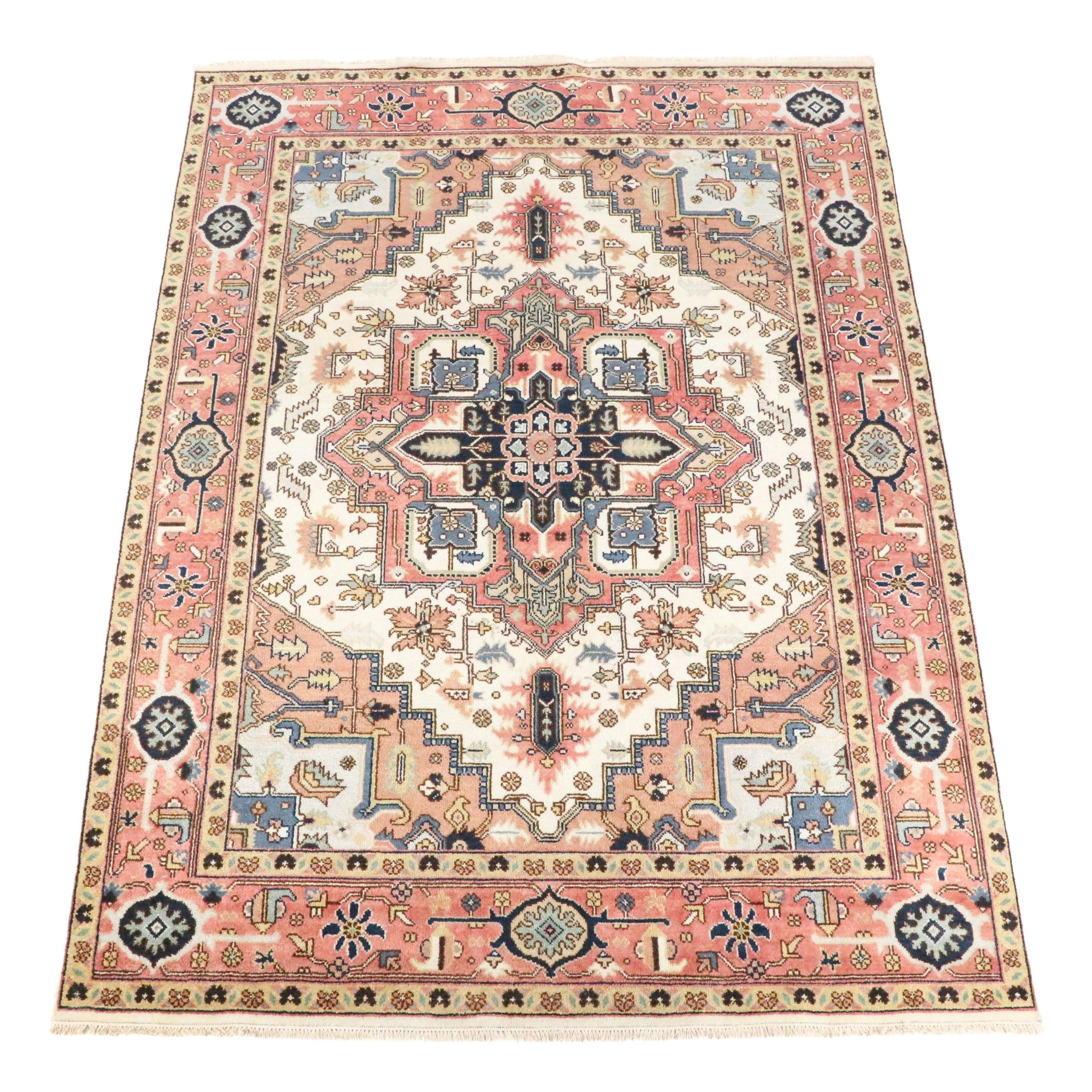 8'10 x 12'2 Hand-Knotted Pakistani Jaipur Style Area Rug