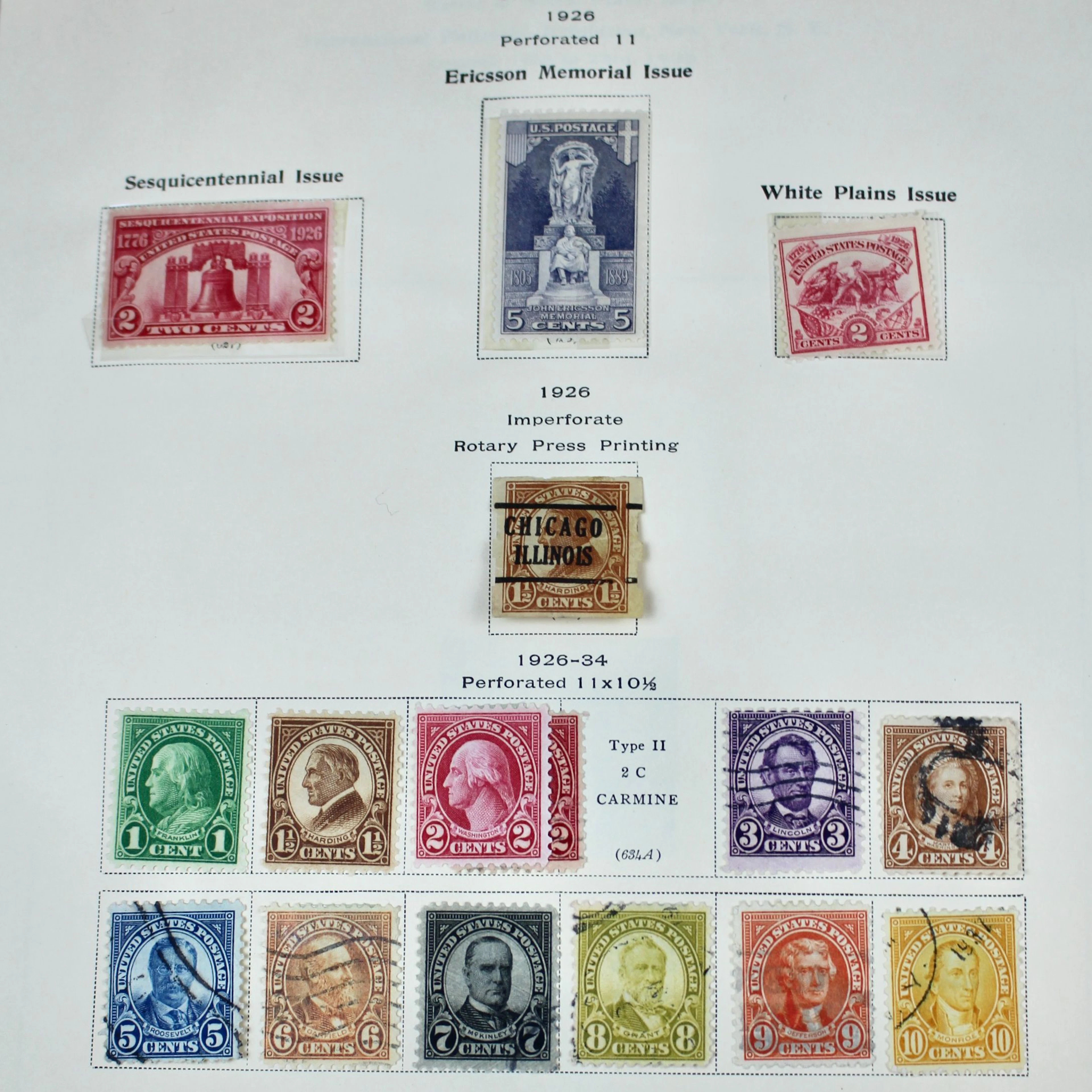 U.S. Postage Stamp Collection: 1926 to 1969, Mint and Used