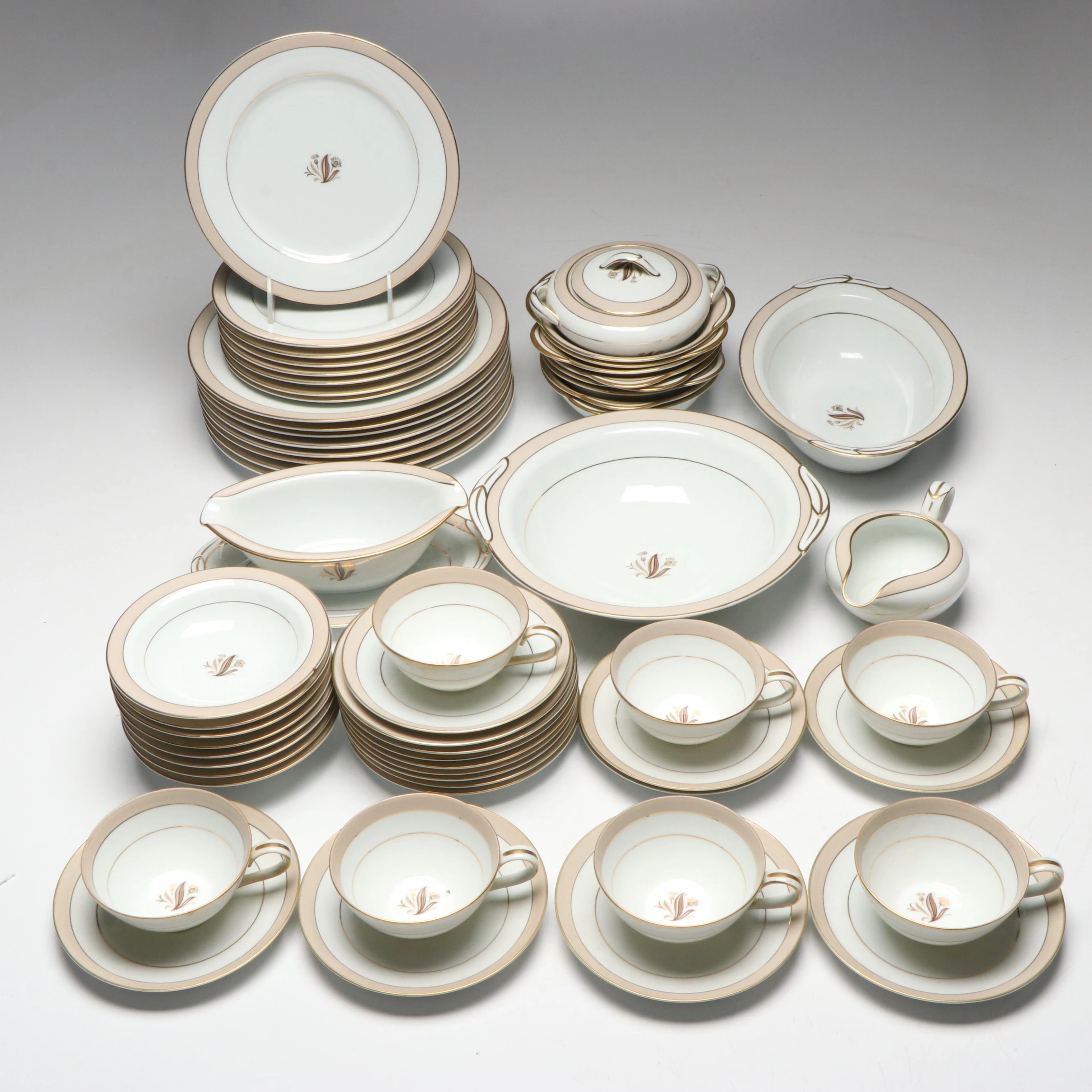 Noritake "Avon" Porcelain Dinnerware and Serving Pieces, 1954-1959