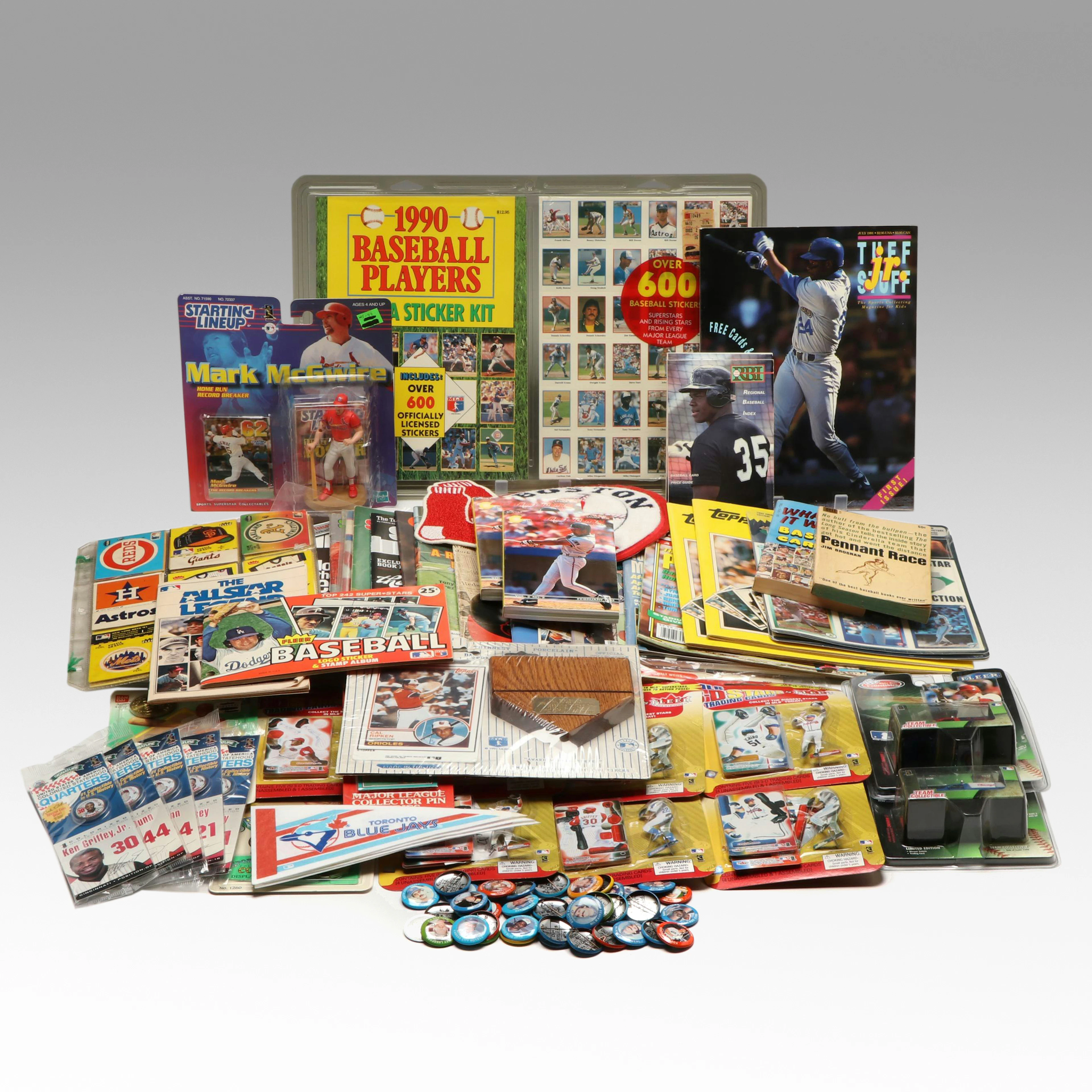 MLB 3-D Stars Trading Cards with Felt Pennants and More Baseball Memorabilia