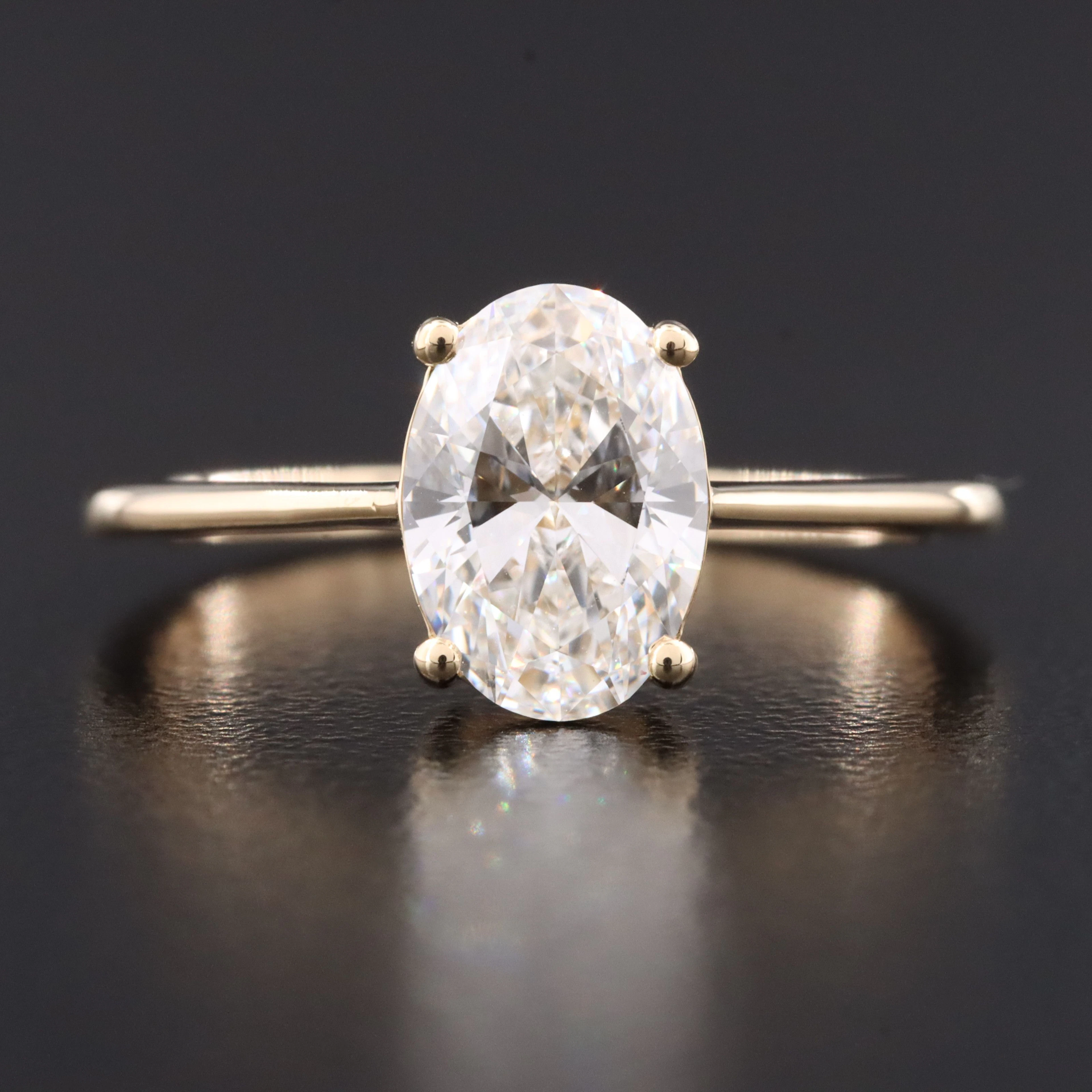 14K 1.33 CT Lab Grown Diamond Ring with IGI Report