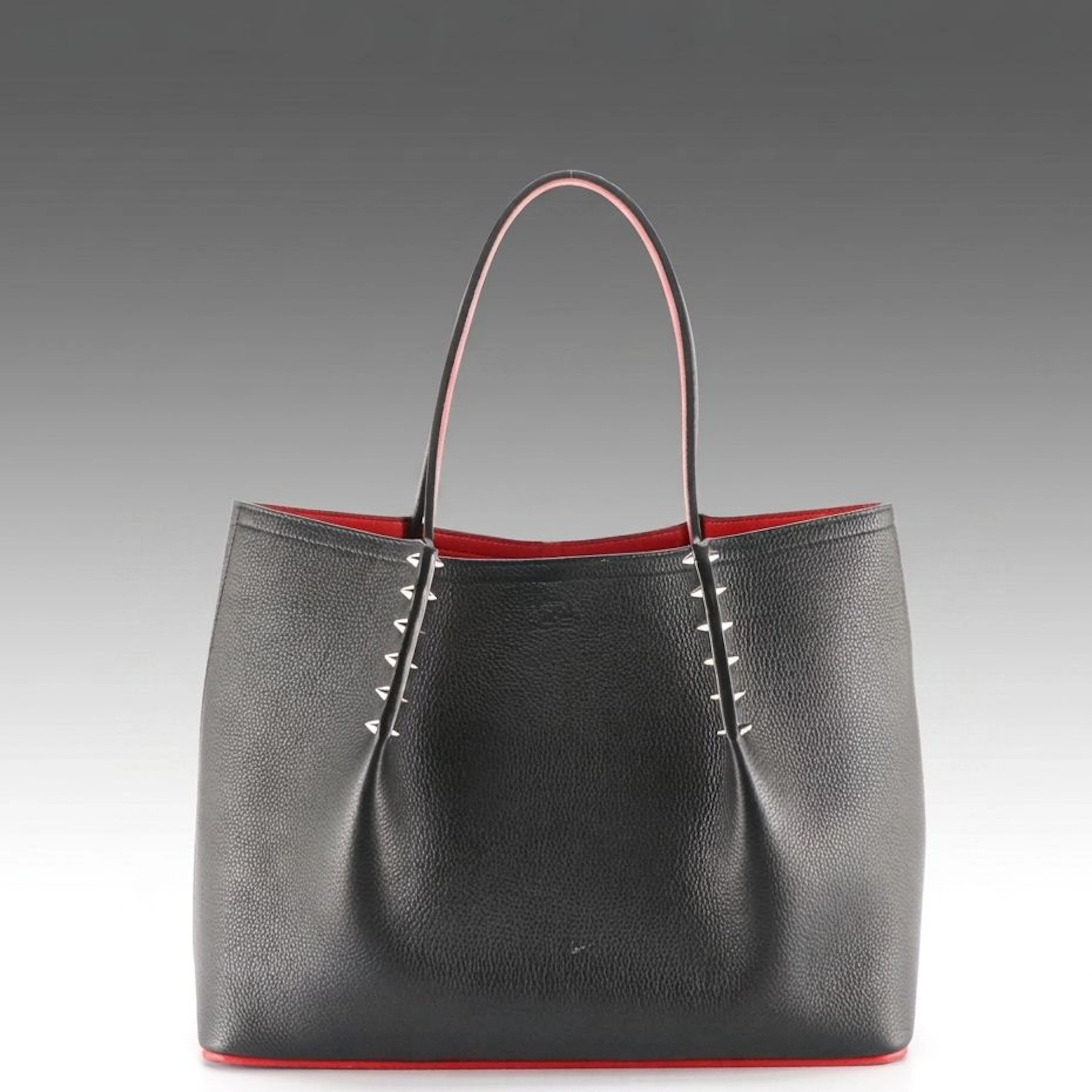 Christian Louboutin Small Cabata Tote Bag in Grained Calfskin Leather
