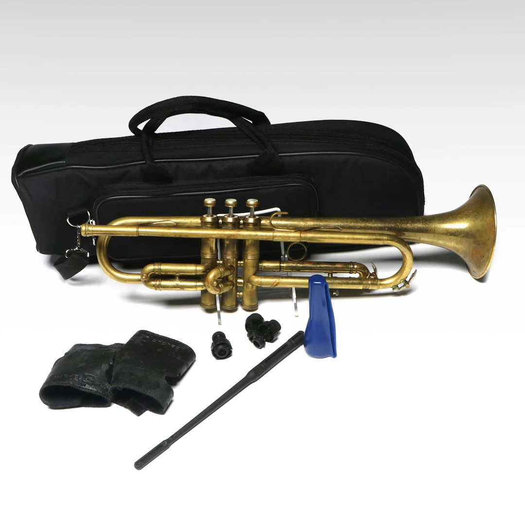 Frank Holton & Co. Trumpet with Mother-of-Pearl Buttons, 1940s