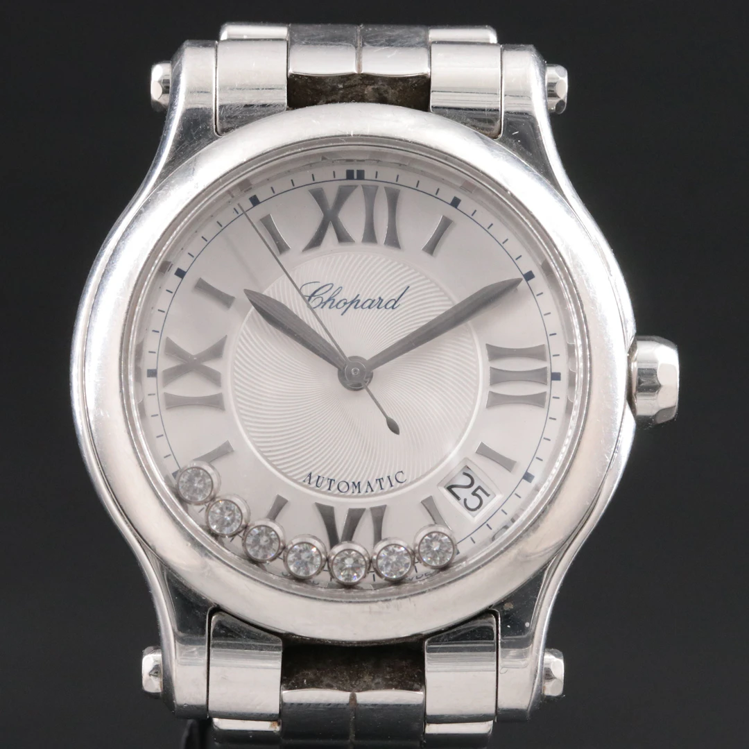 Chopard Happy Sport Diamond Automatic Watch and Wolf Watch Winder