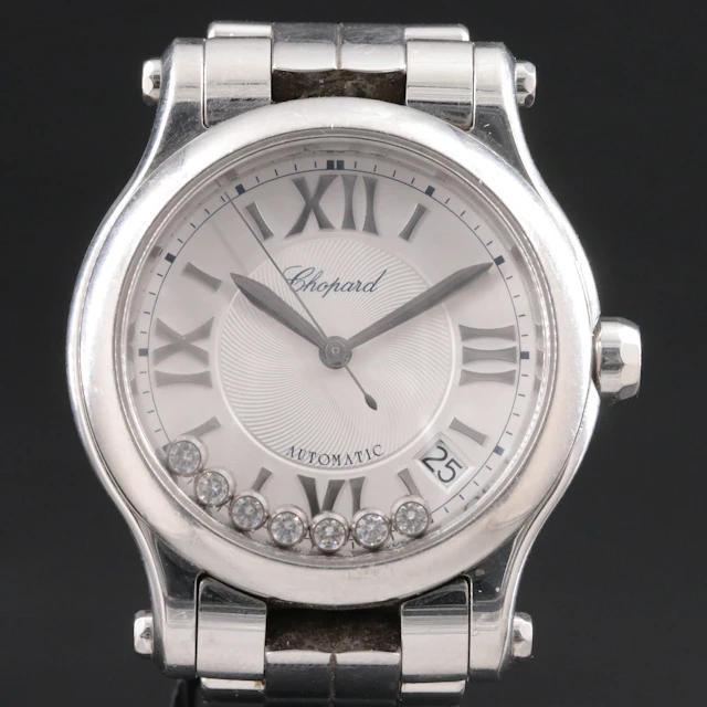 Chopard Happy Sport Diamond Automatic Watch and Wolf Watch Winder