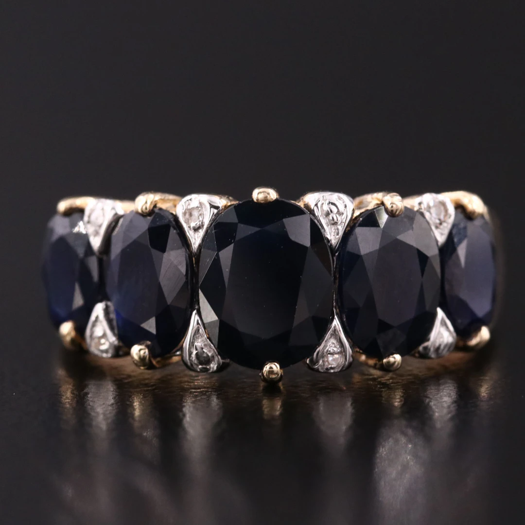 14K Sapphire and Diamond Rings