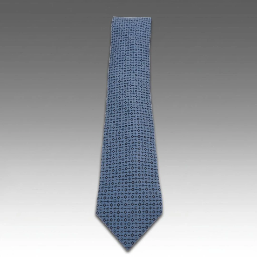Hermès Geometric Stripe Pattern Necktie in Silk Twill