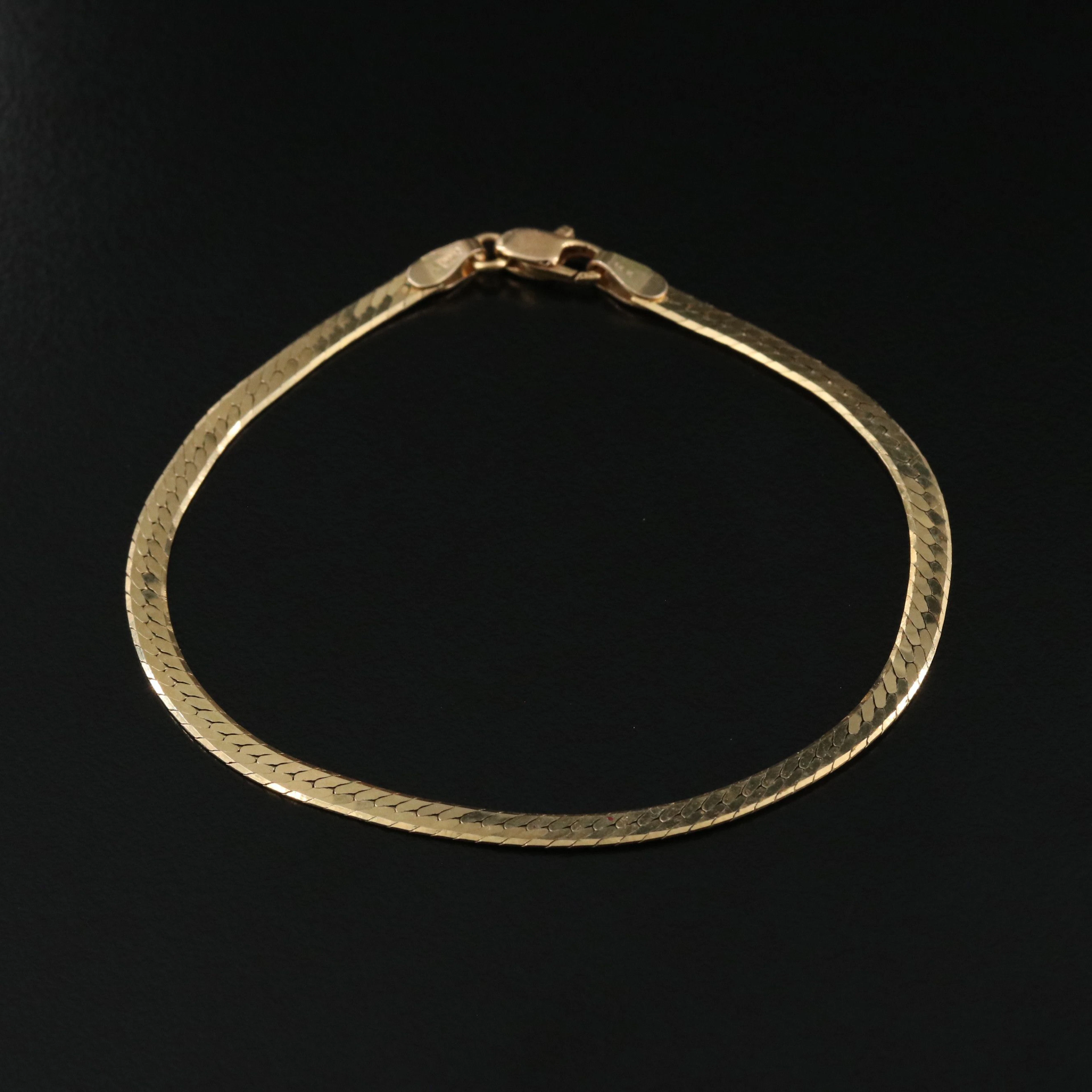 14K Herringbone Bracelet