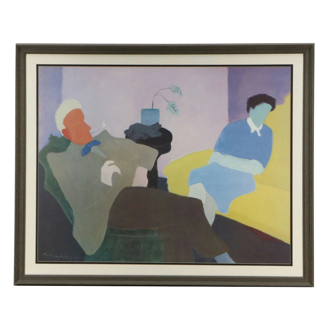 Offset Lithograph After Milton Avery "Husband and Wife," 1984