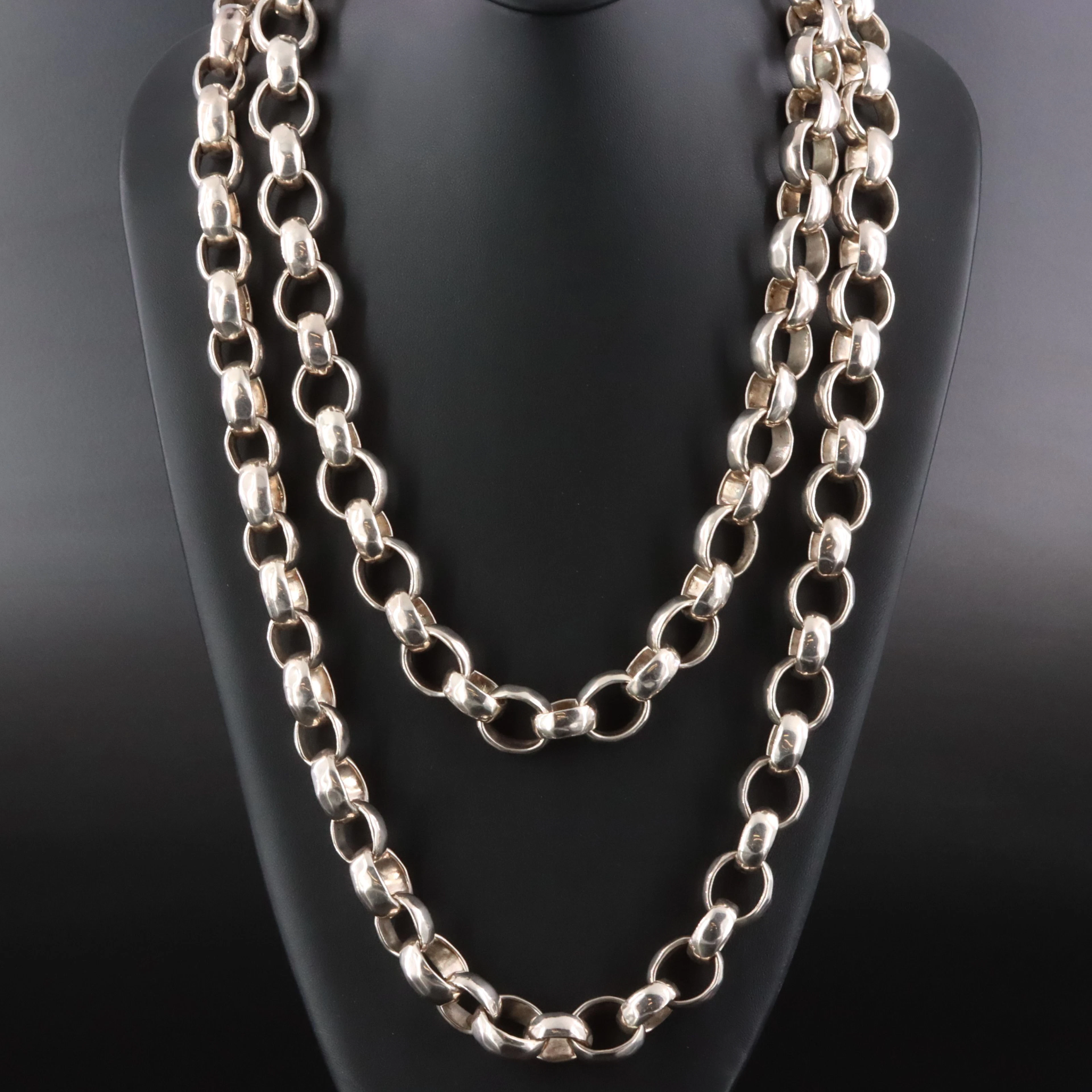 Ippolita Sterling Hammered Rolo Link Necklace