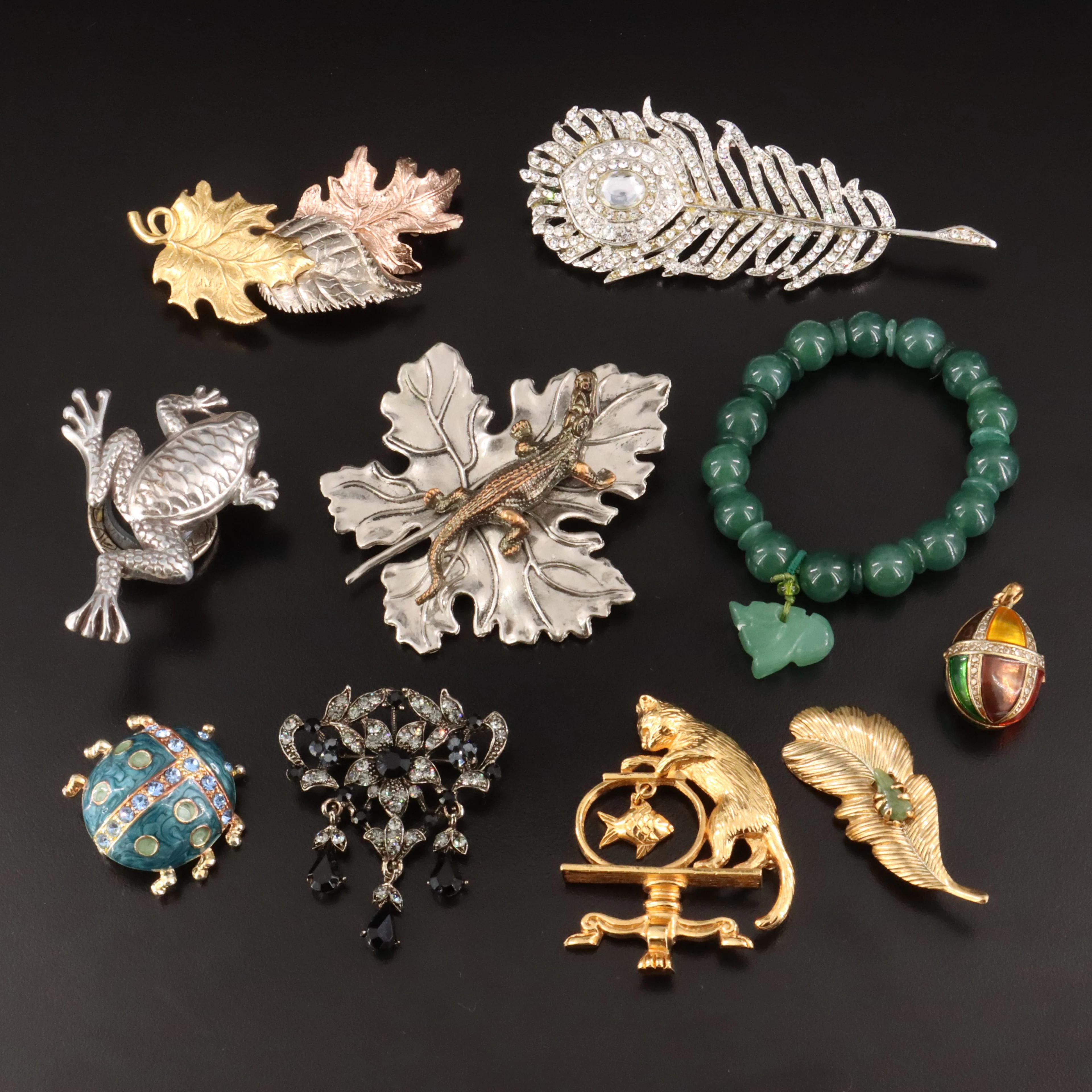 John Hardy Crocodile, Leaf Clip and Aventurine Featured in Jewelry