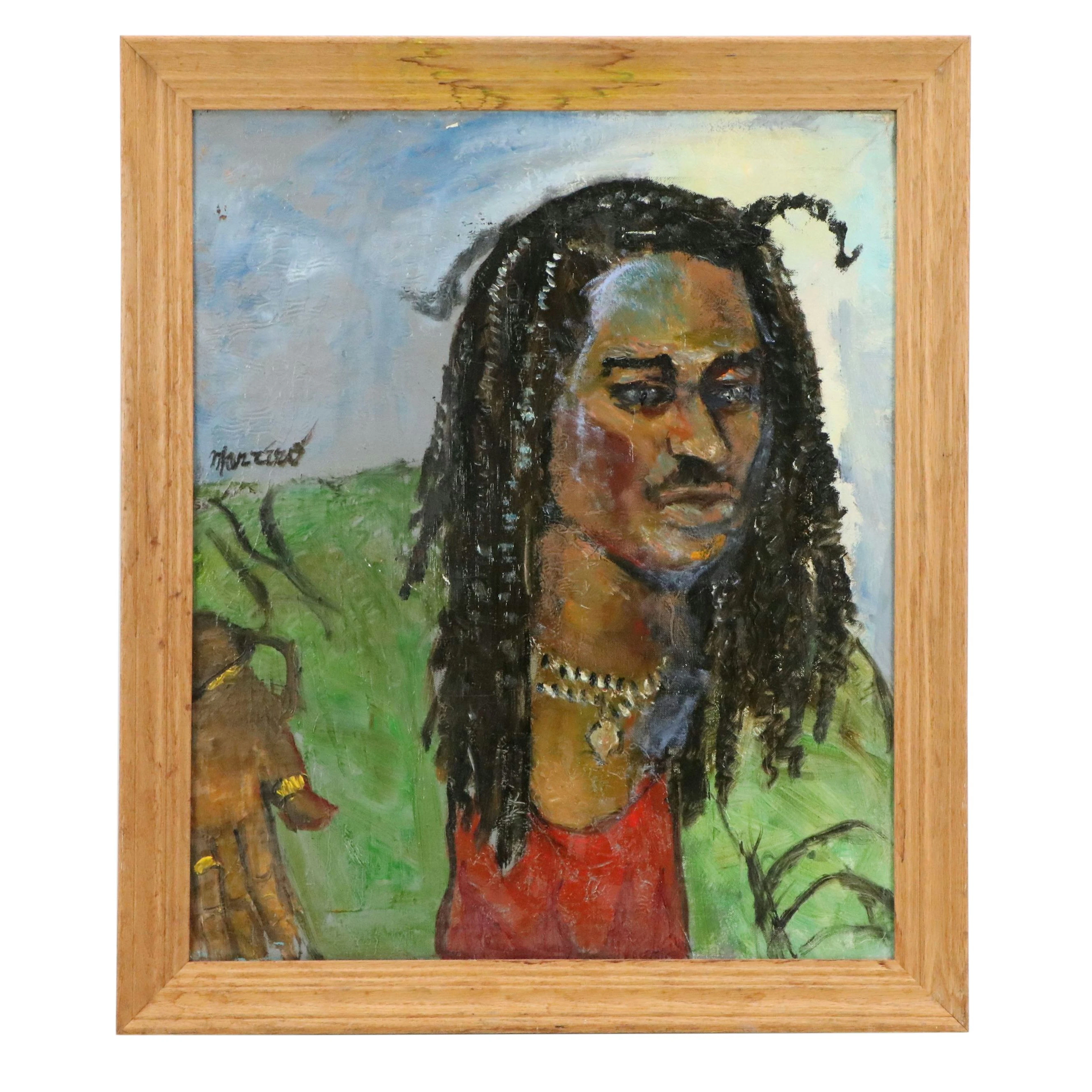 Edith Susarret Marrero Portrait Oil Painting "Rauchman," Circa 2002
