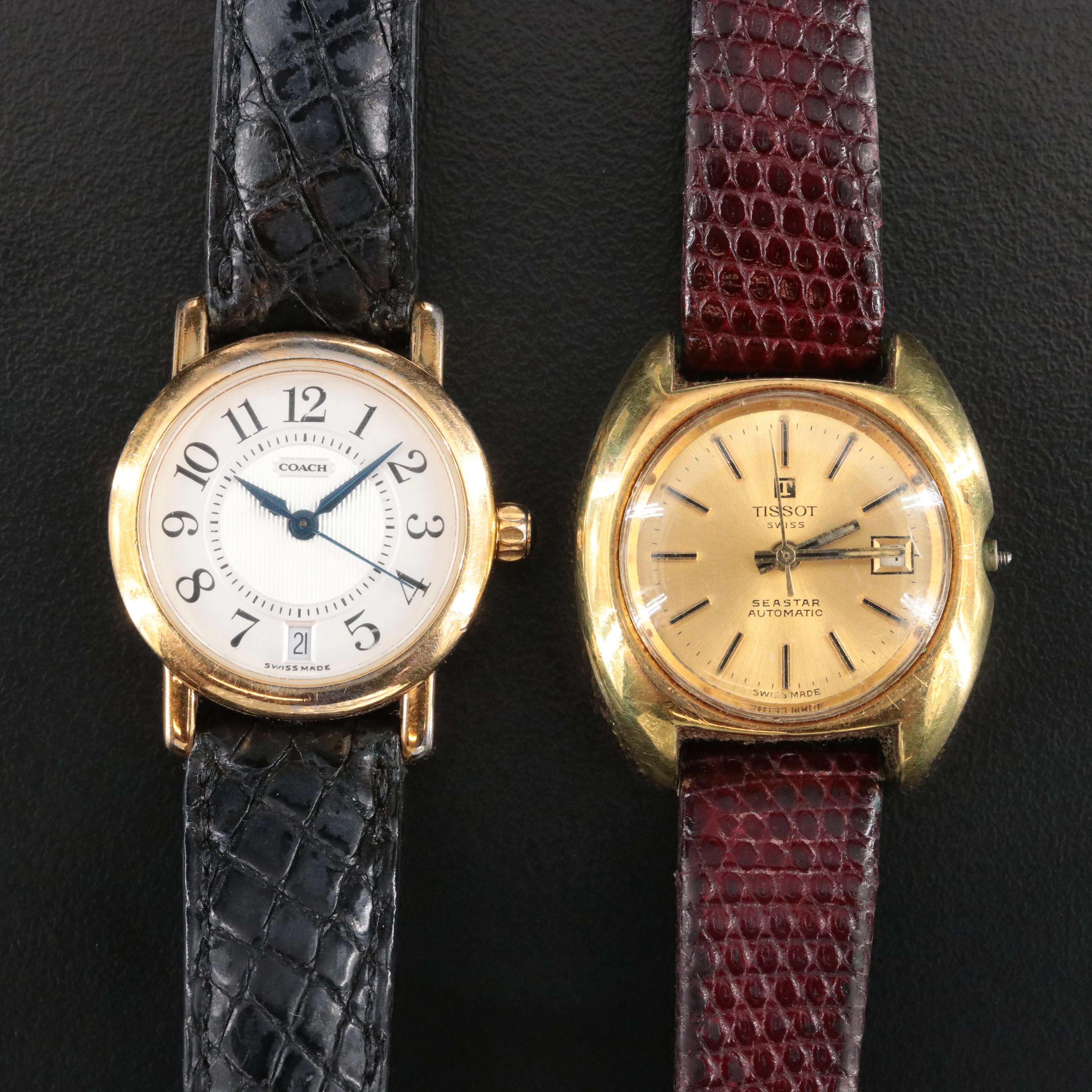 Tissot and Coach Gold-Tone Quartz and Automatic Watches