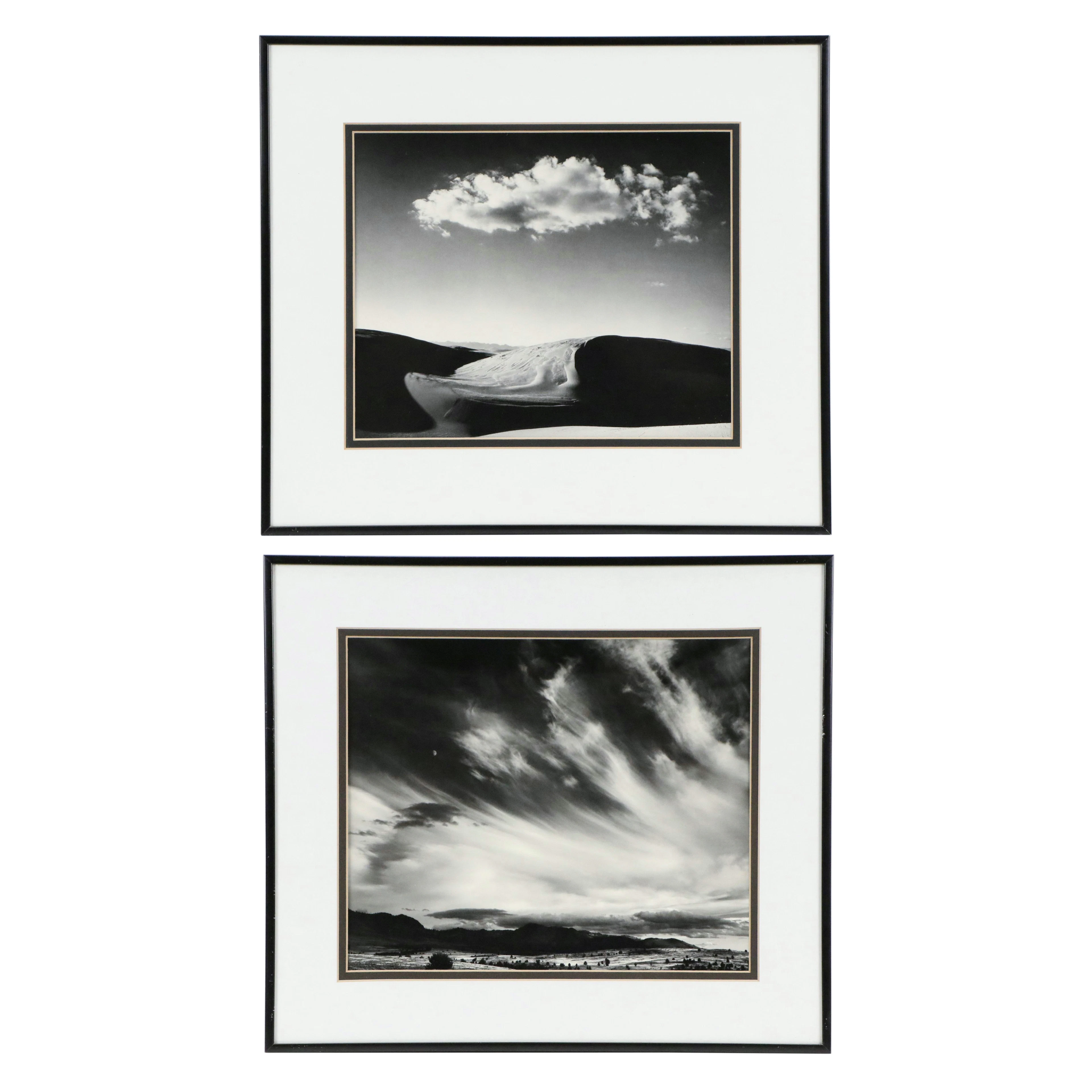 After Ansel Adams Photomechanical Prints Including "Nipomo Dunes"
