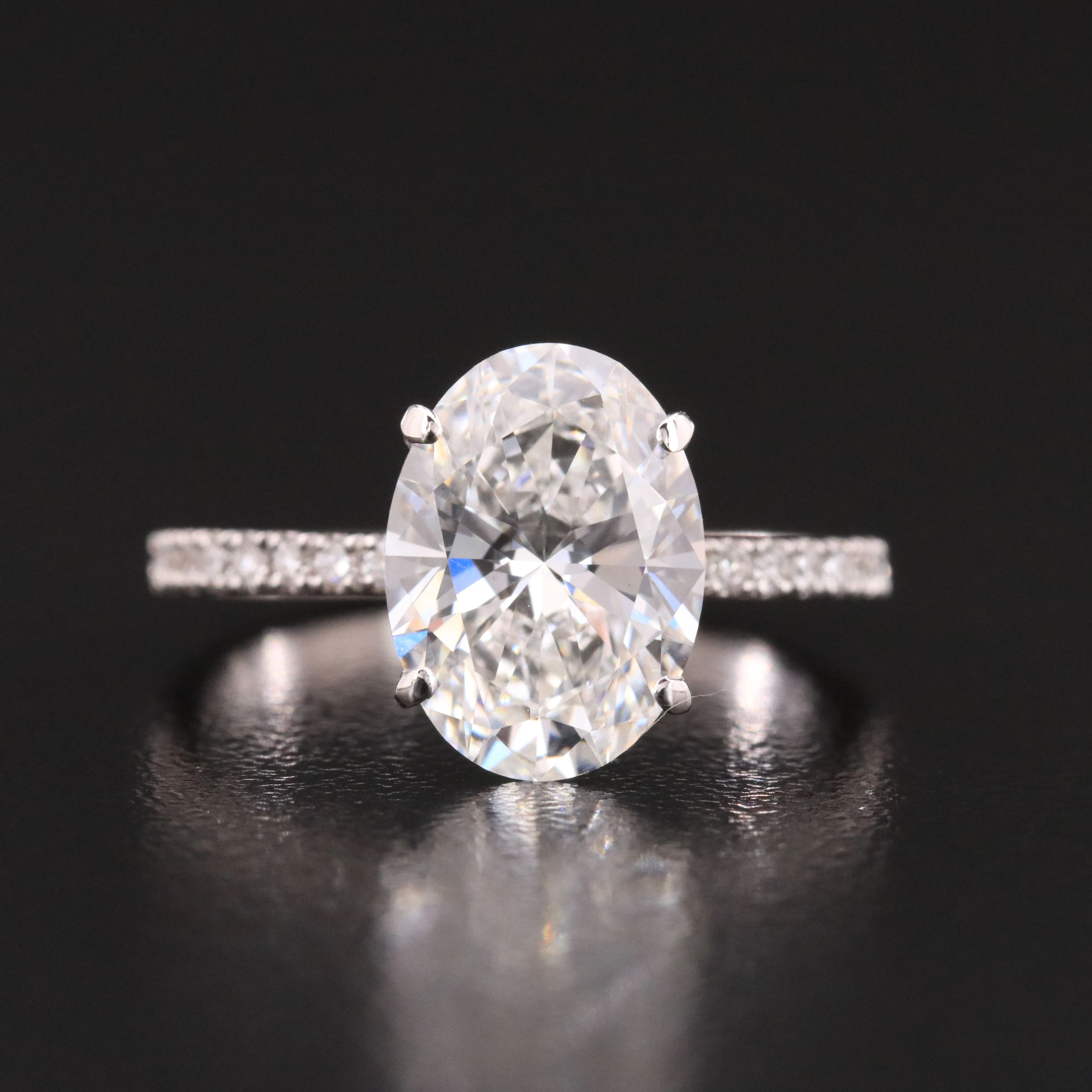 18K 3.21 CTW Lab Grown Diamond Ring with IGI Report