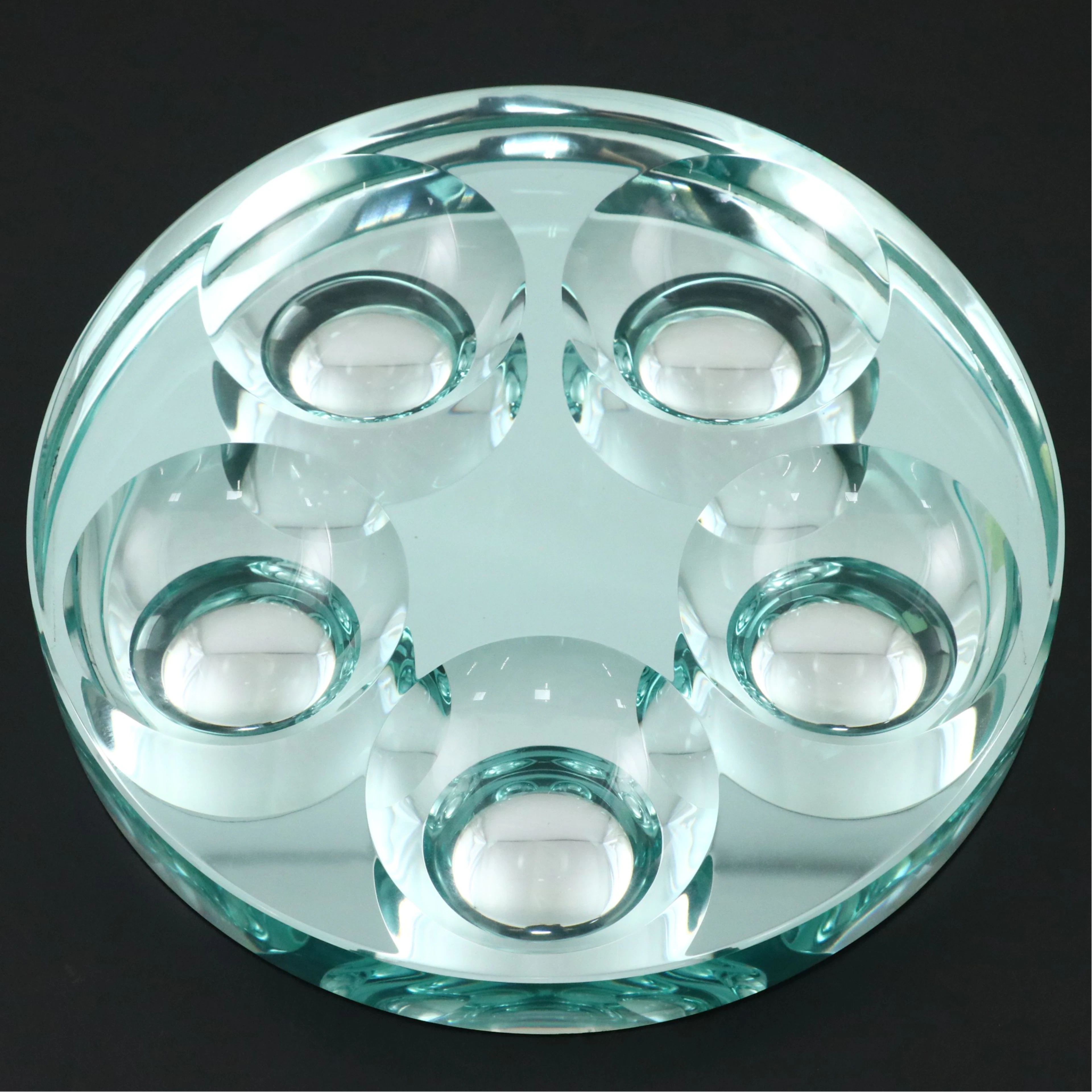 Glass Vide-Poche Tray Attributed to Max Ingrand for Fontana Arte, Mid-20th C.