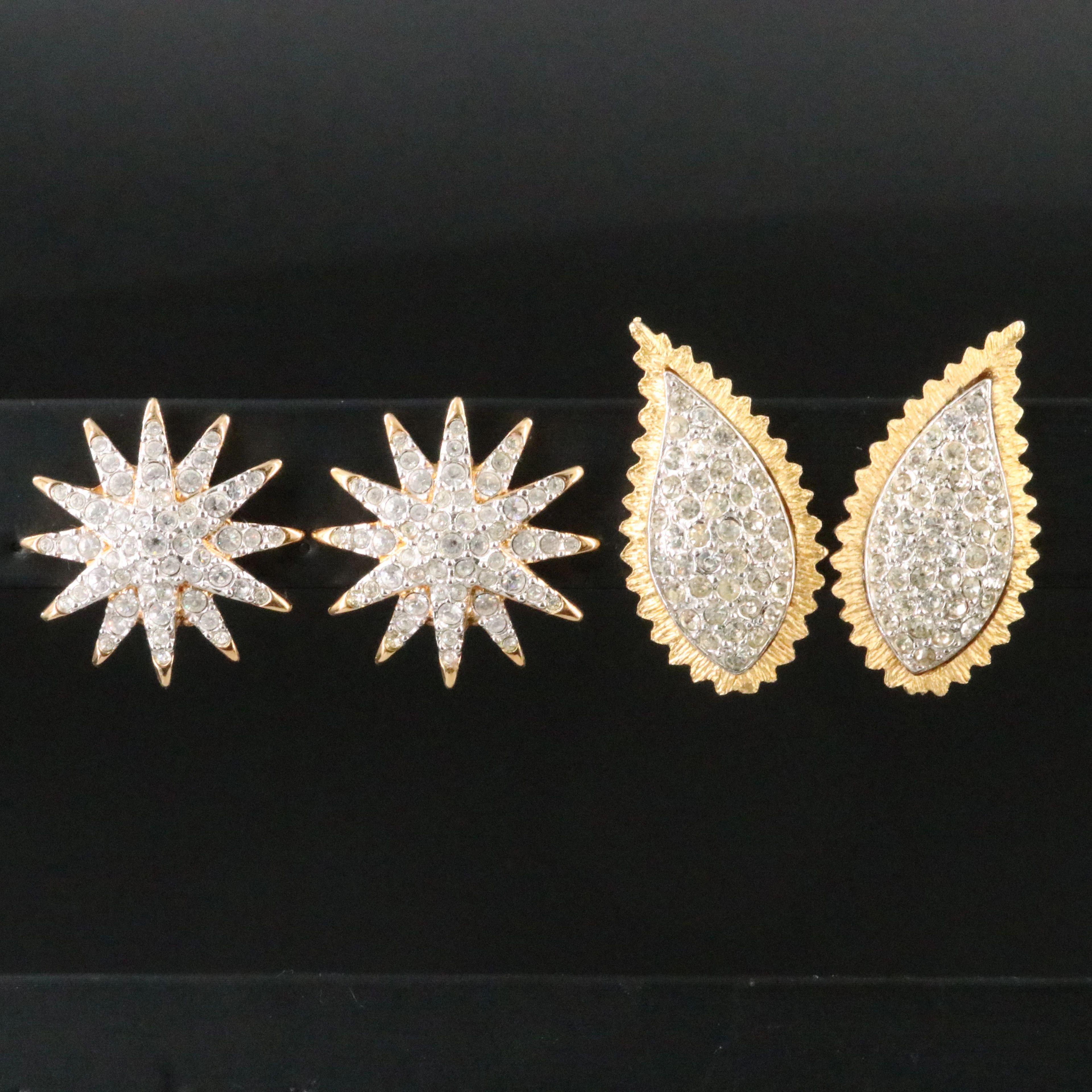 Hattie Carnegie and Swarovski Clip Earring Selection