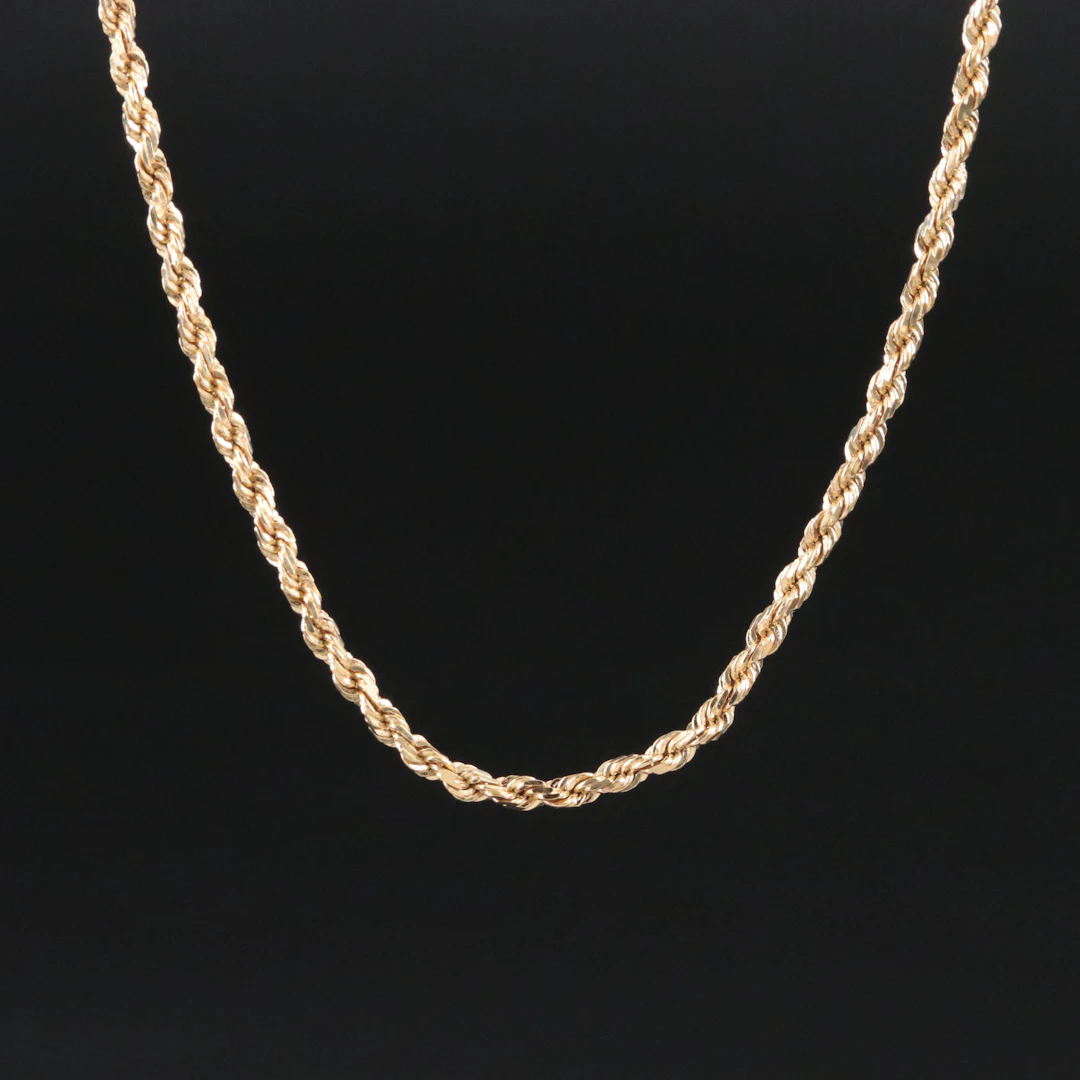Michael Anthony 14K Braided Rope Chain Necklace