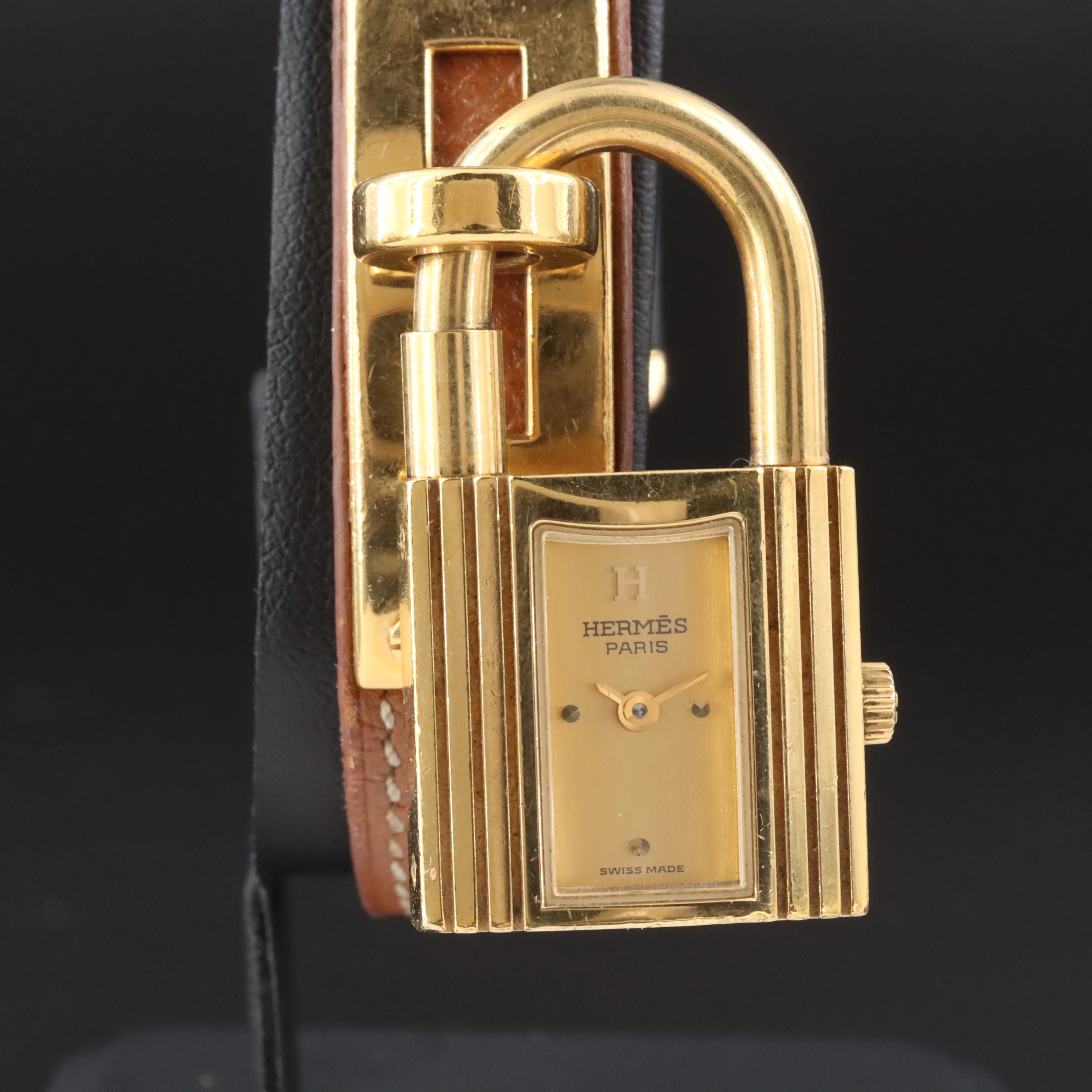 Hermès Kelly Gold Tone Quartz Watch