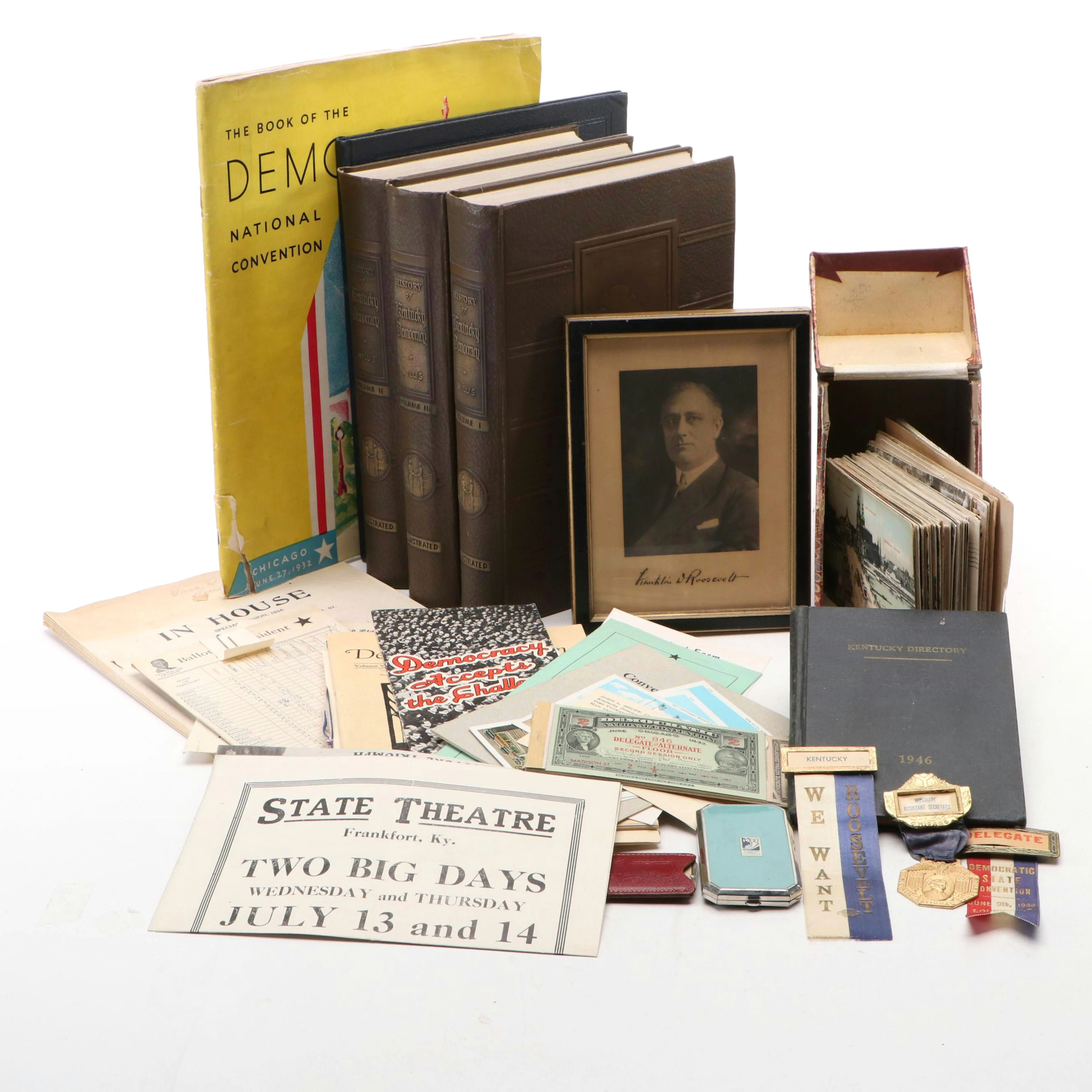 Franklin D. Roosevelt Inaugural Ephemera with Books, Postcards and More