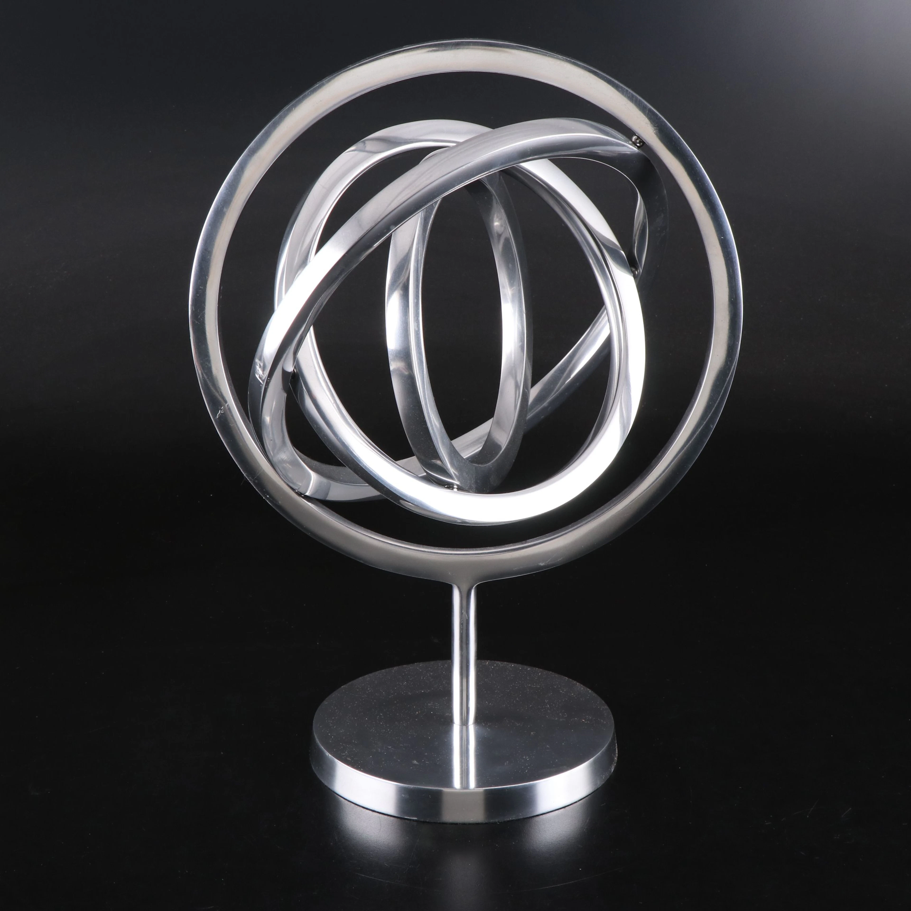 Mid Century Modern Armillary Sphere Style Metal Sculpture