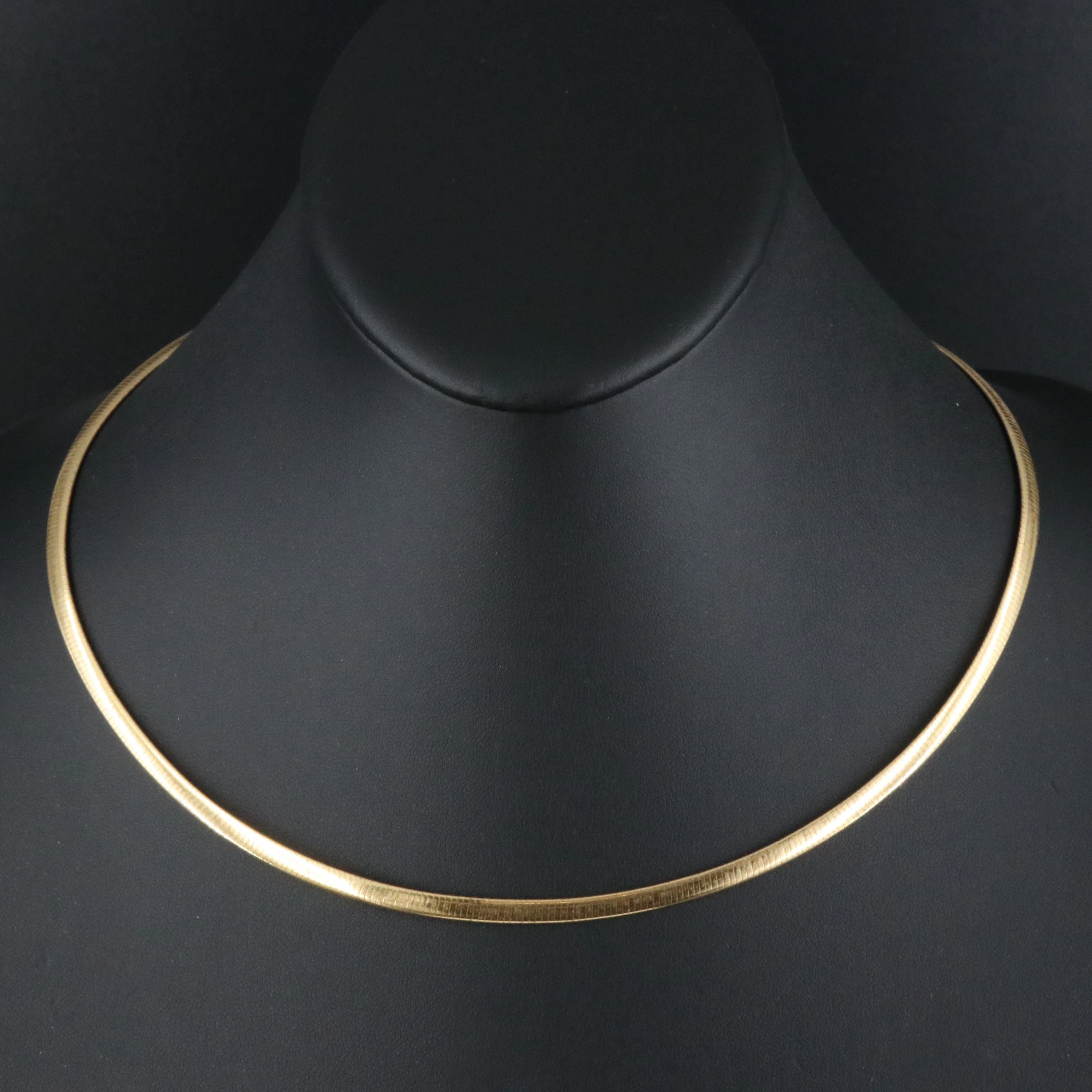 Italian Sterling Reversible Omega Chain Necklace