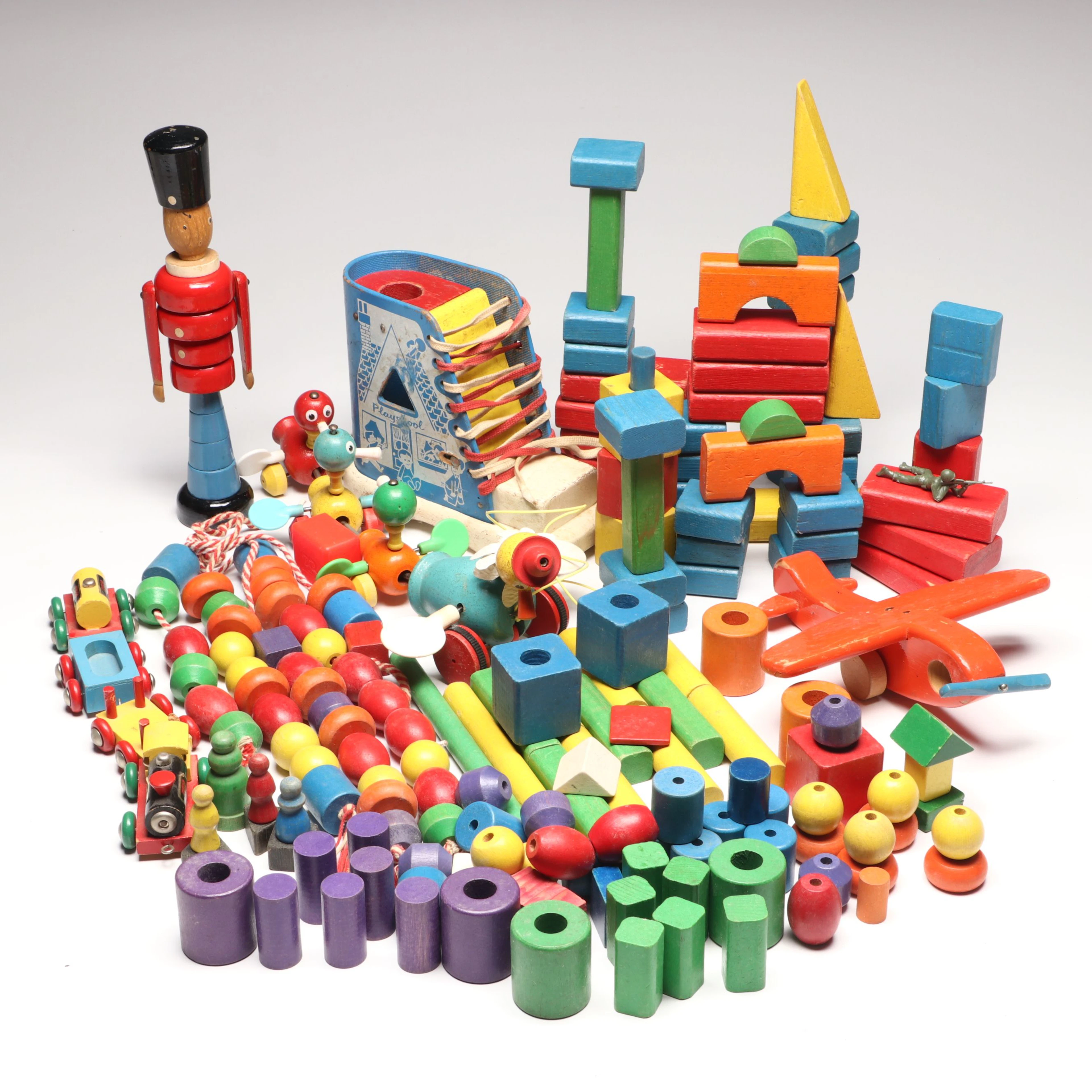 Playskool Lacing Shoe with More Vintage Wood Toys