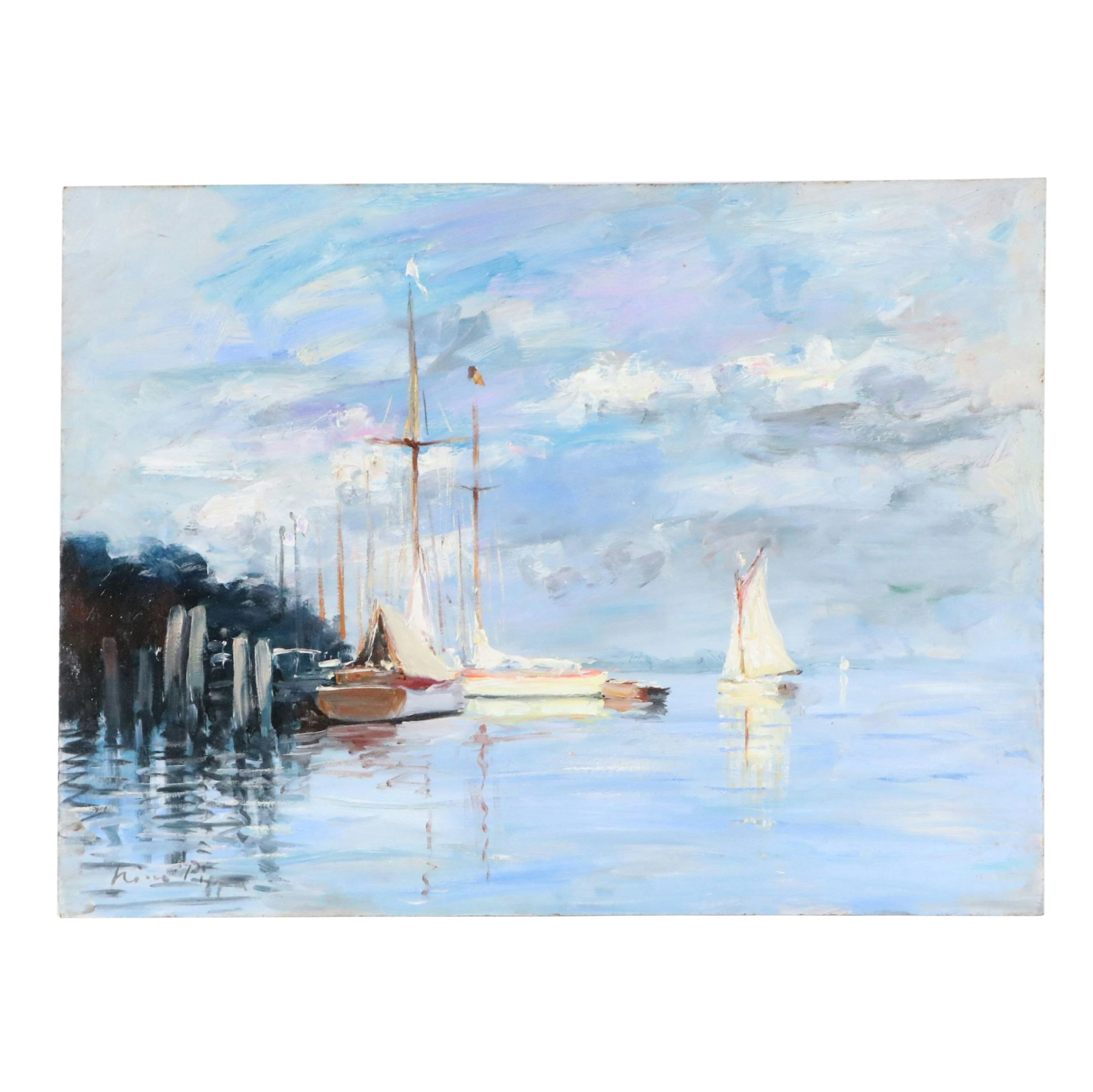 Nino Pippa Oil Painting "France - Sailing the Seine," 2025