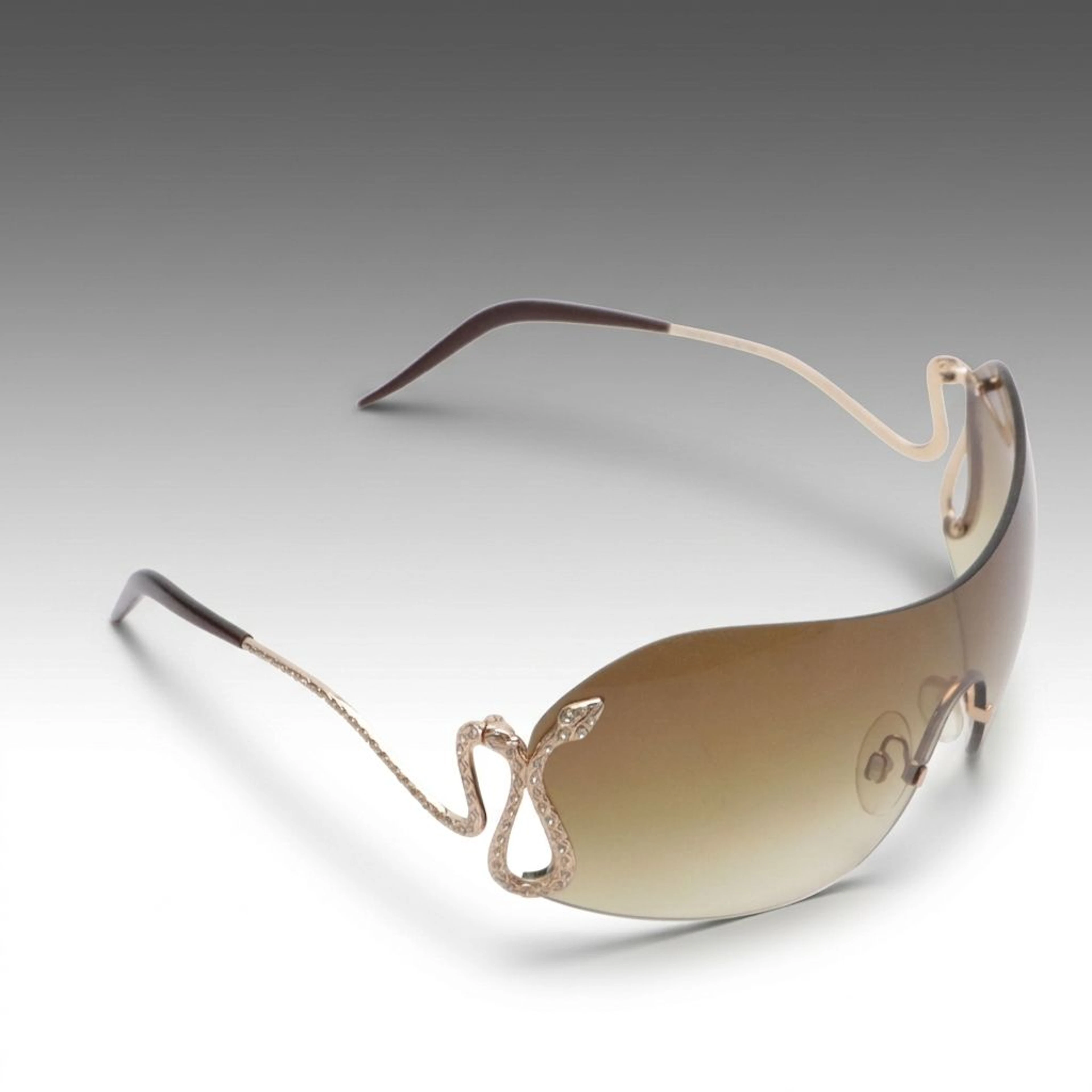 Roberto Cavalli Europa 191 S 772 Embellished Snake Shield Sunglasses in Case