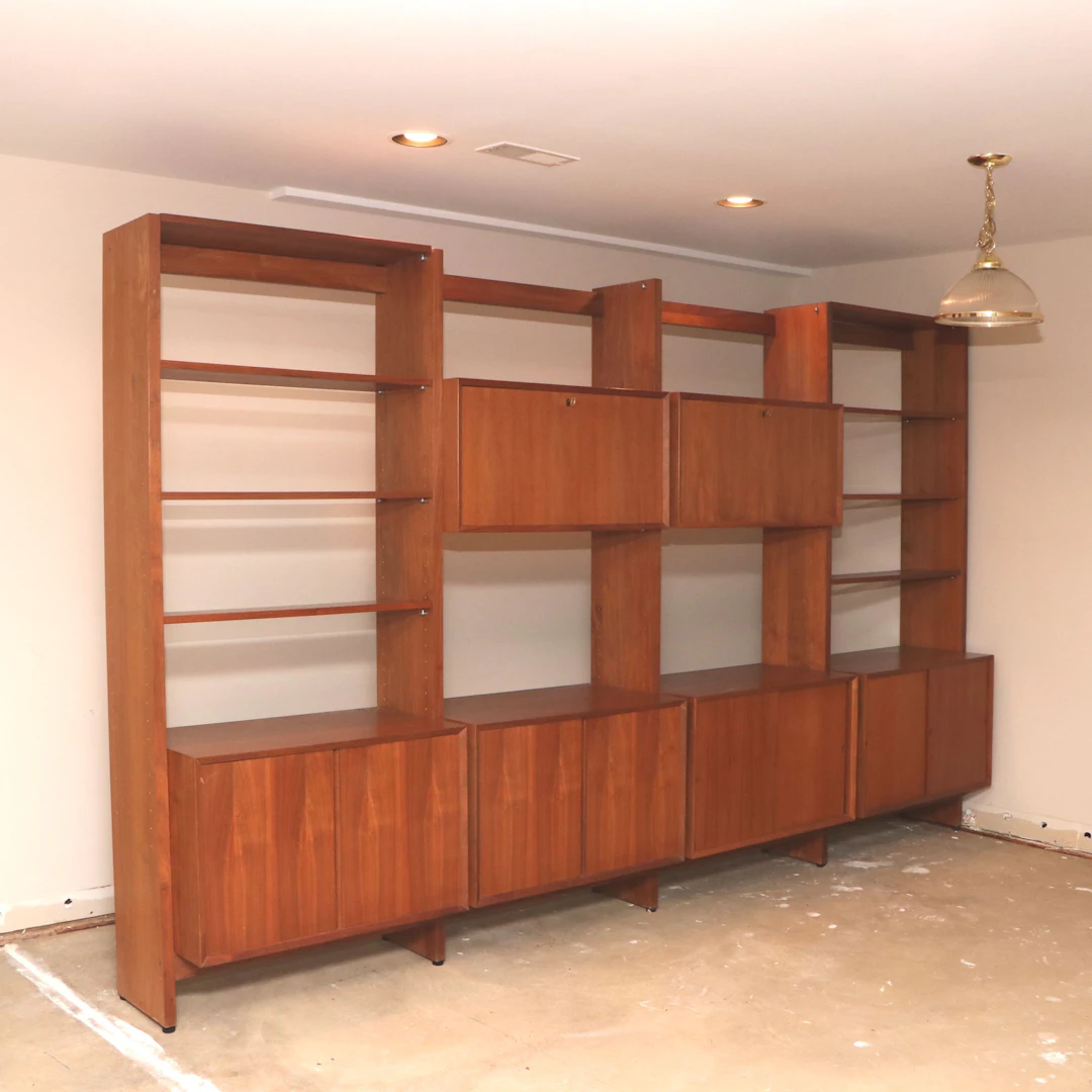 Danish Modern Teak Wall Unit Bookcase, Mid to Late 20th Century