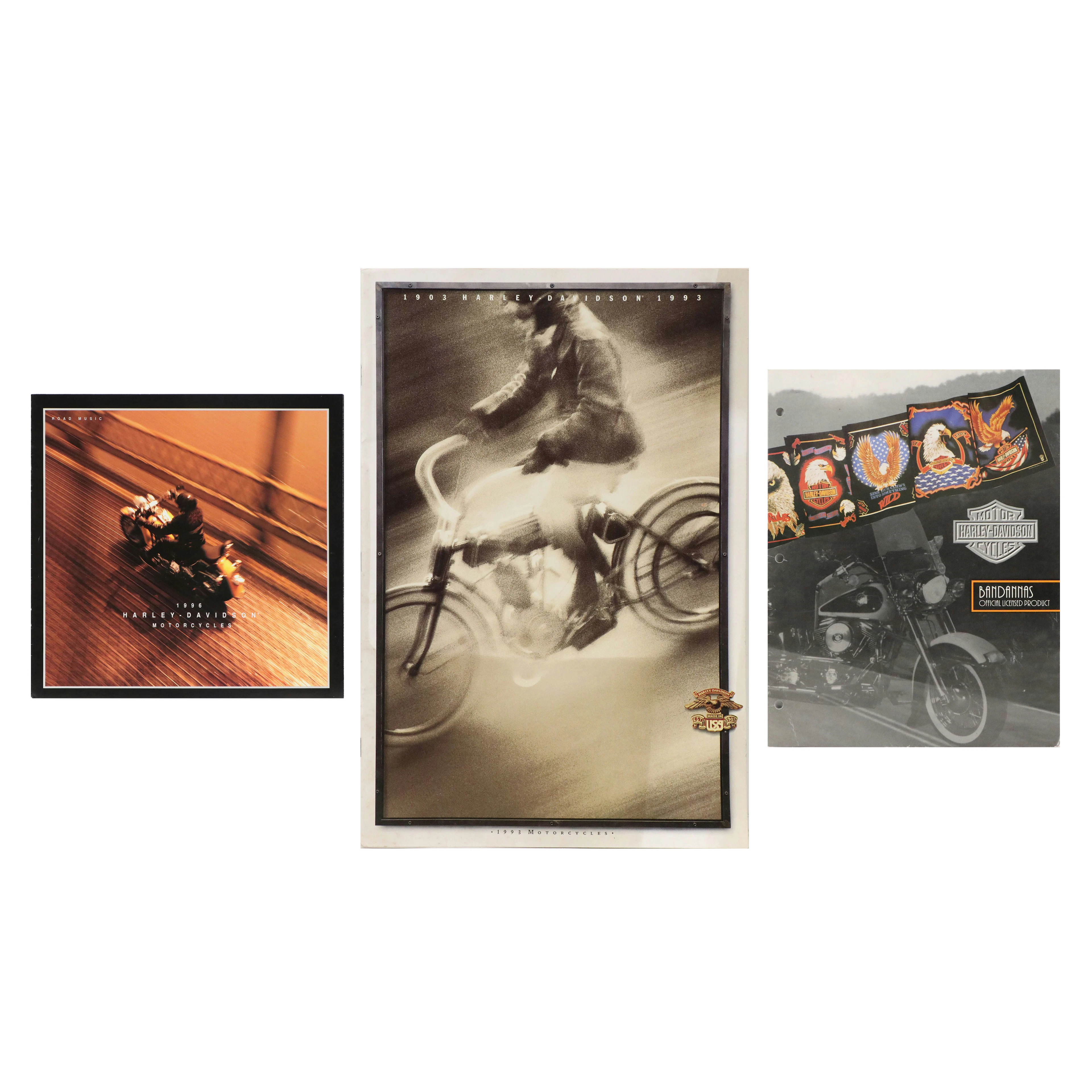 Harley-Davidson Bandana OLP Catalog with 1993 and 1996 Sales Catalogs