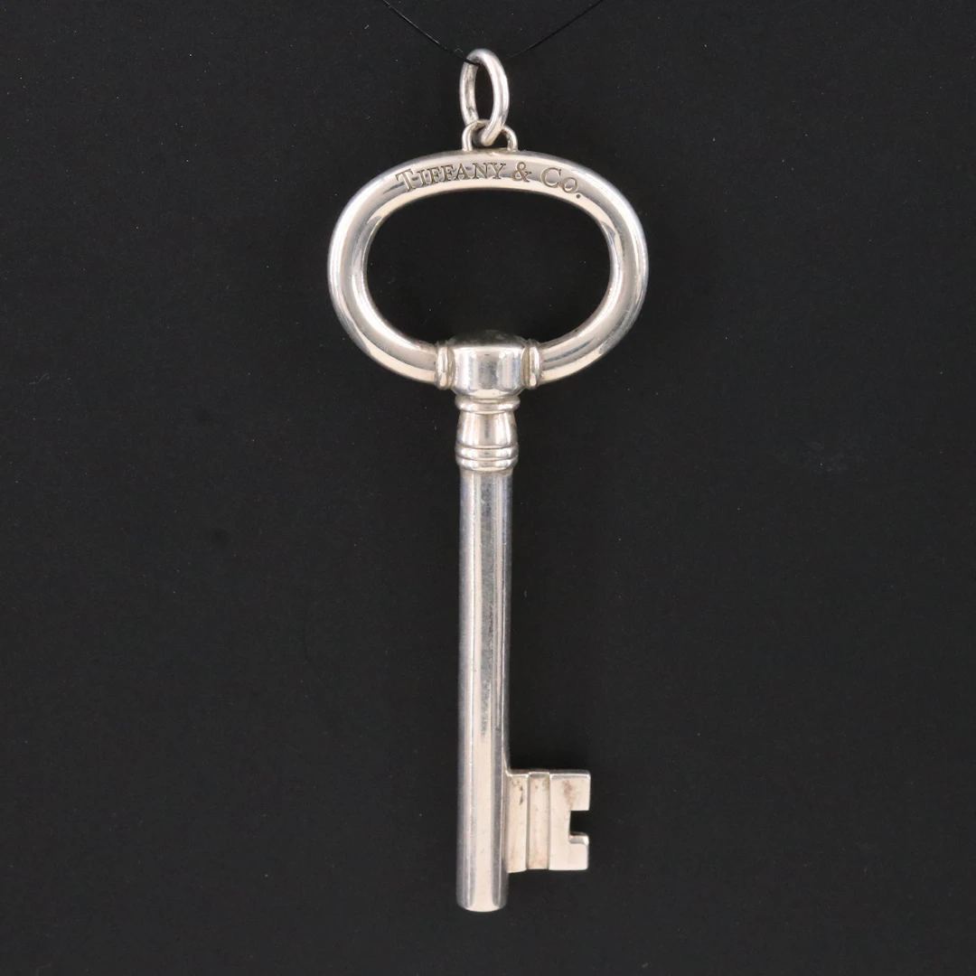 Tiffany & Co. Sterling Oval Key Pendant
