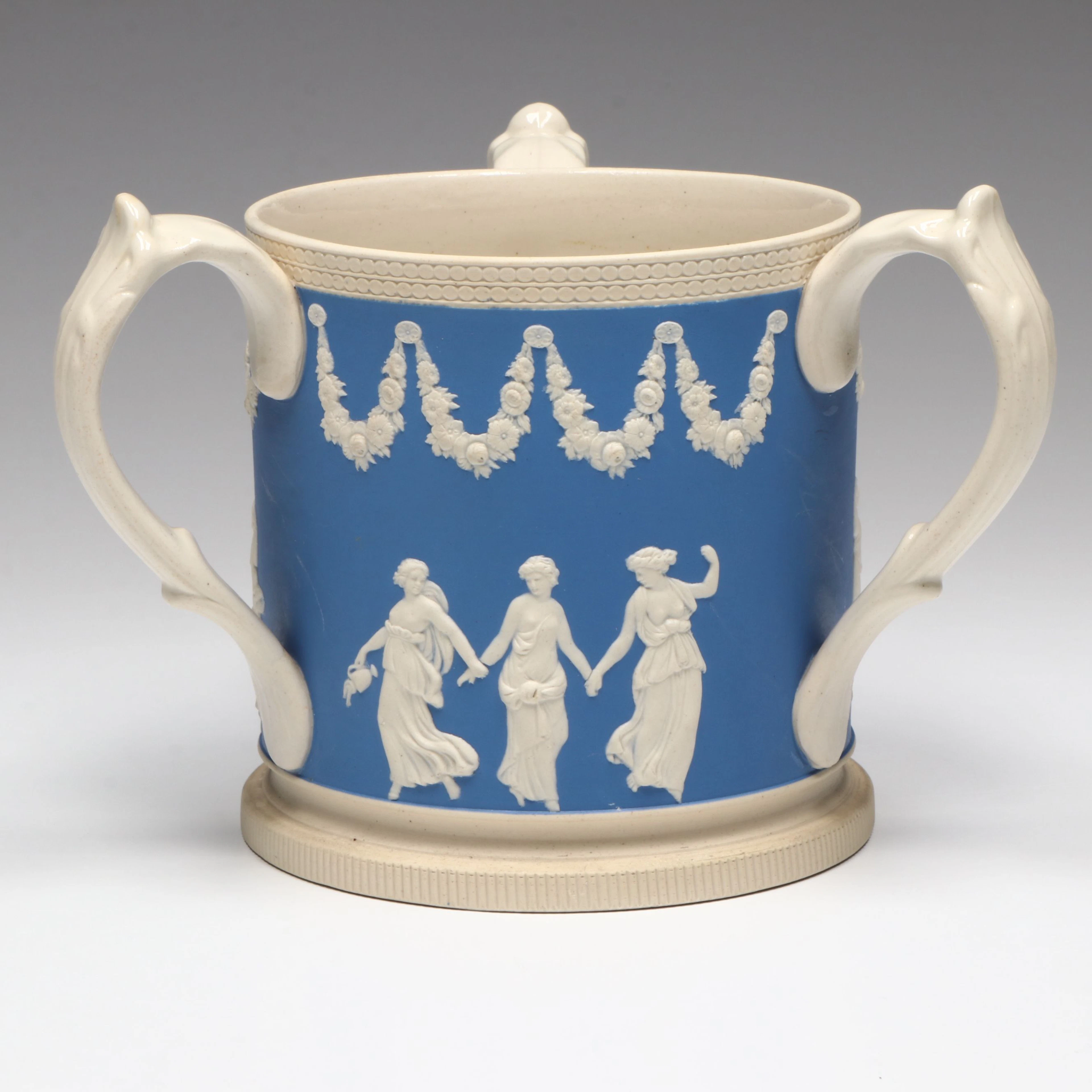 Copeland "Dancing Hours" Jasperware Tyg Cup, Late 19th/Early 20th Century