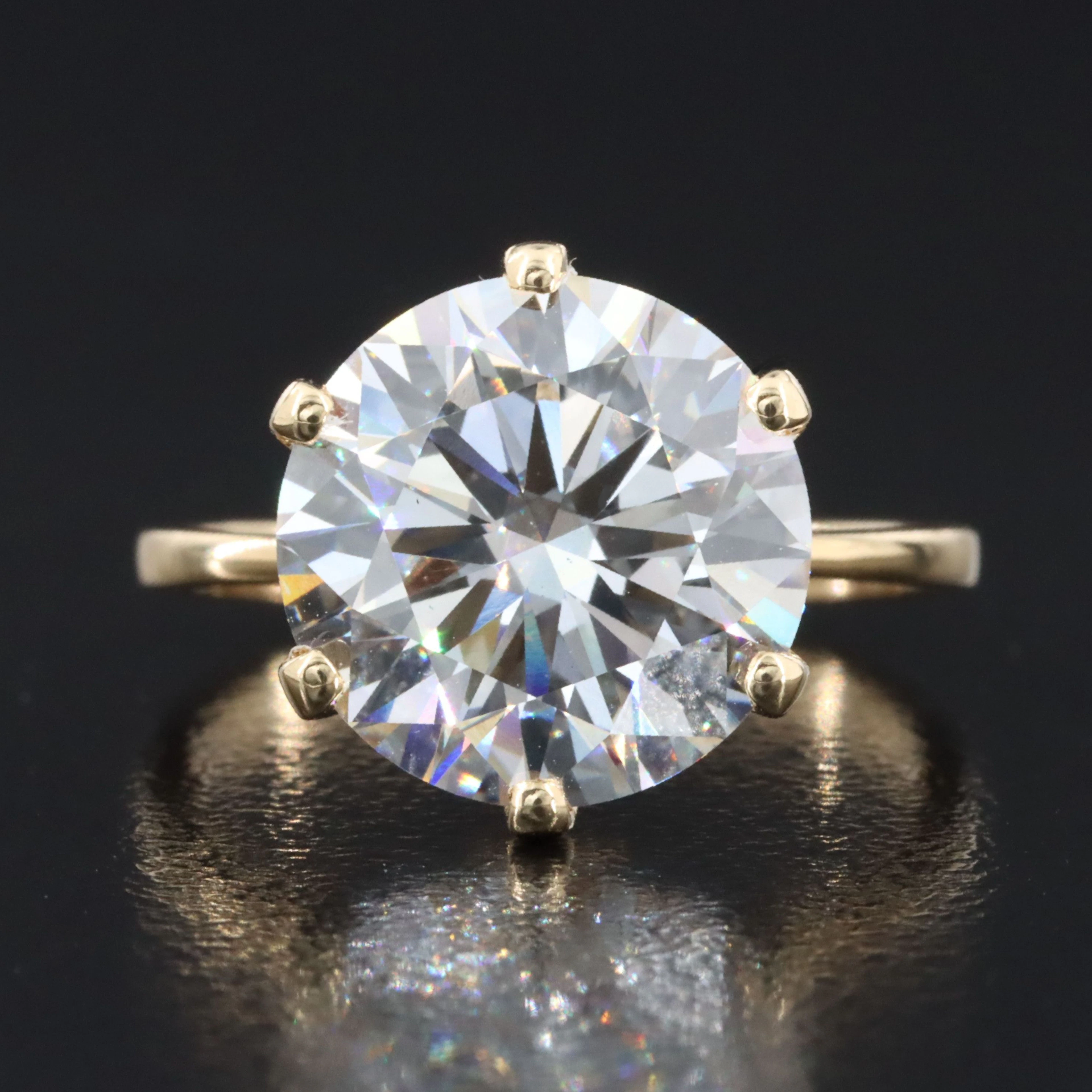 14K 5.46 CT Lab Grown Diamond Ring with IGI Report
