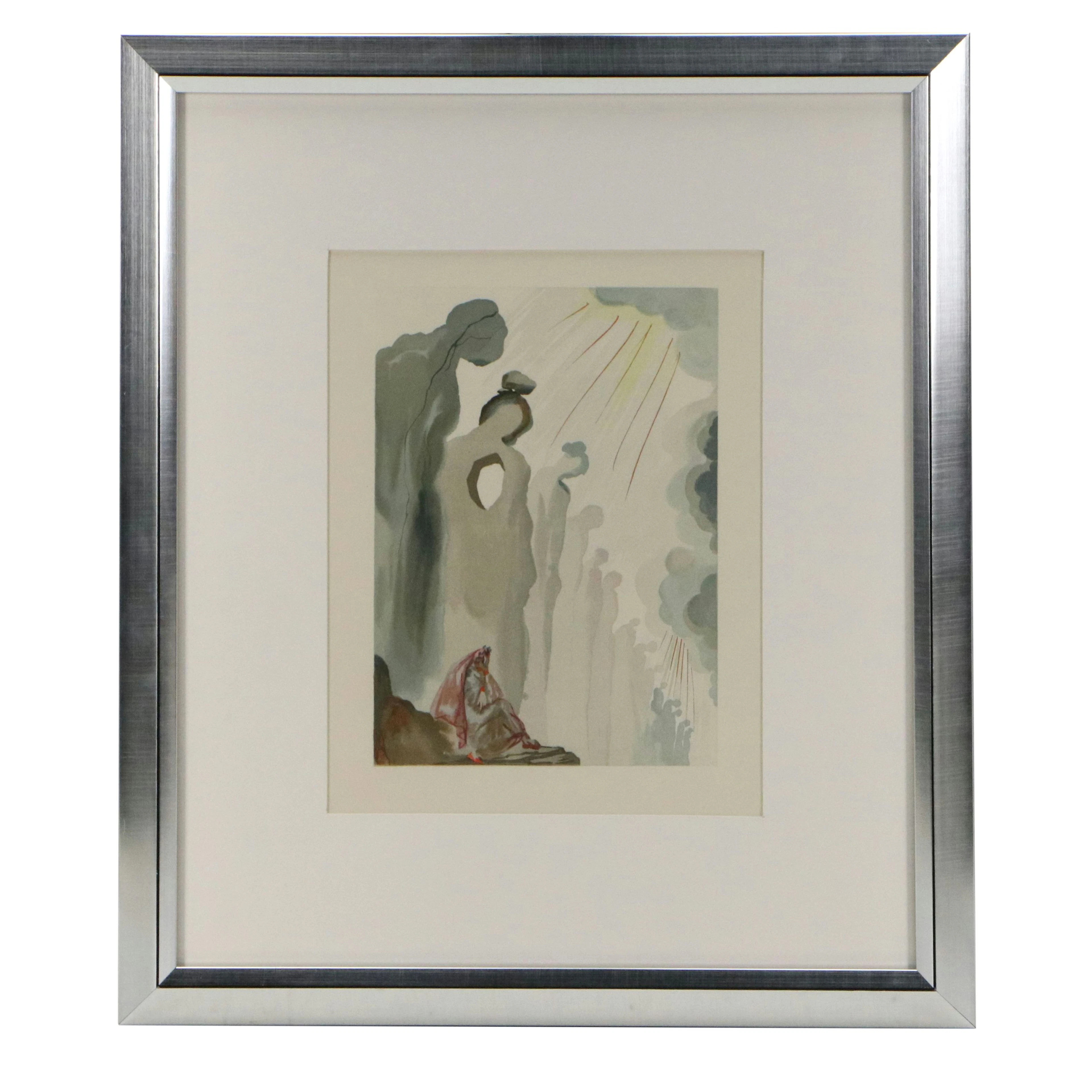 Salvador Dalí Wood Engraving "La seconde corniche," 1960-64
