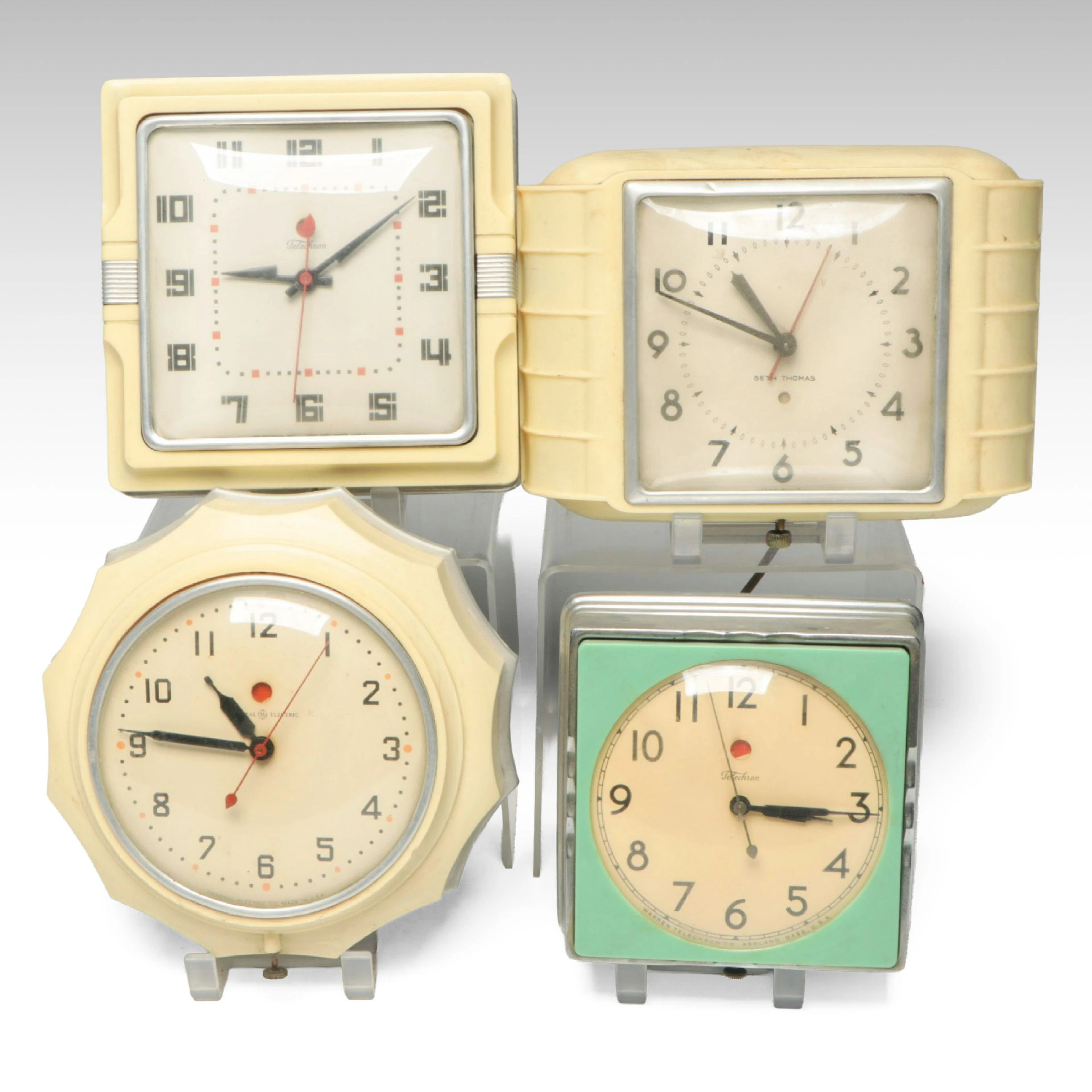 Vintage Seth Thomas, General Electric and Telechron Wall Clocks