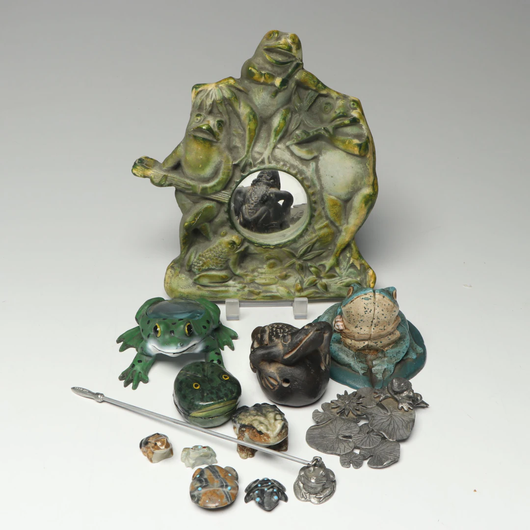 Candle Snuffer, Cast Iron Doorstop and More Frog Décor