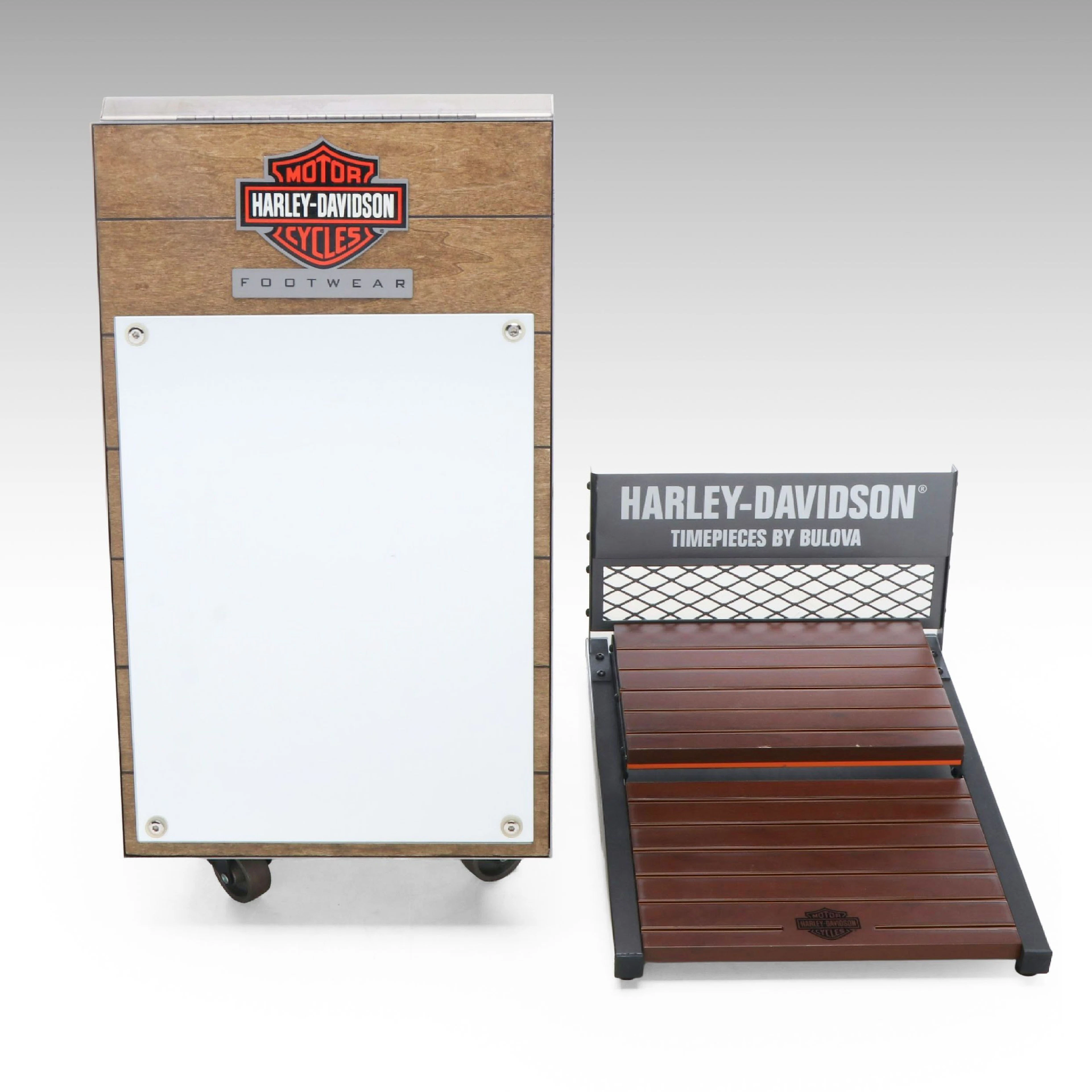 Harley-Davidson Shoe Mirror and Wristwatch Display Stand