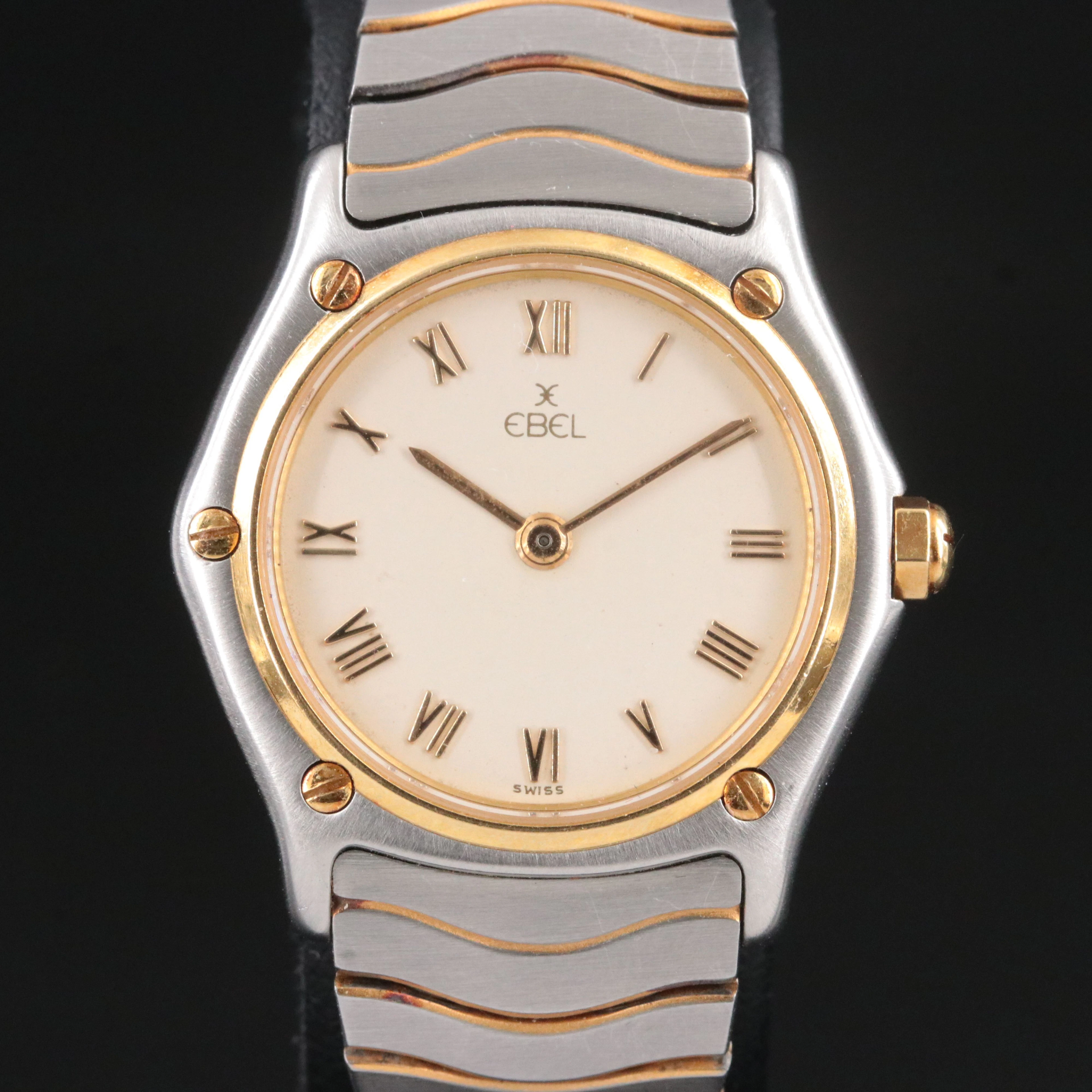 Ebel 18K & St. Steel Classic Wave Quartz Watch